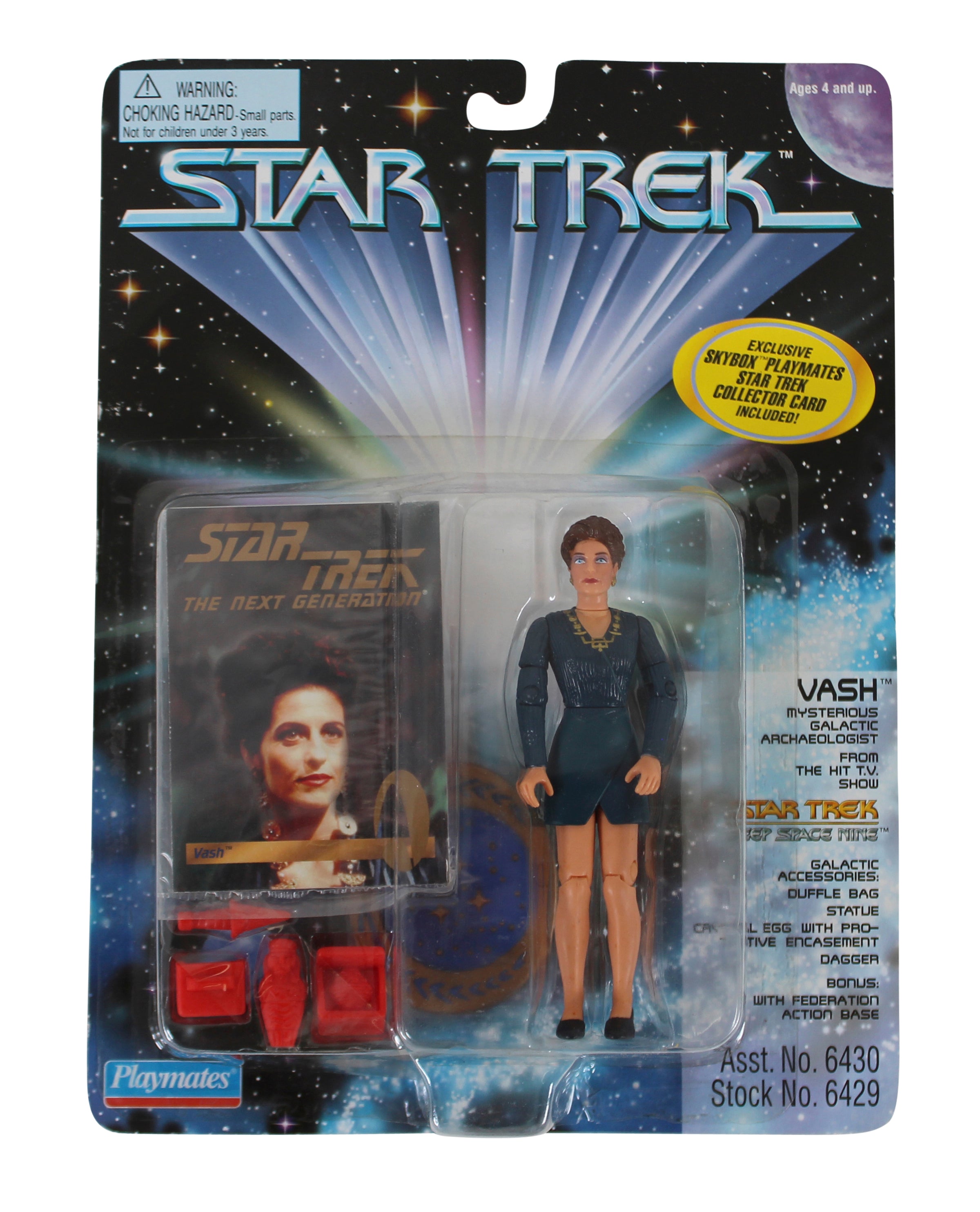 1995 Star Trek Playmates Action Figure Set Deanna Troi, Jadzia Dax & Vash