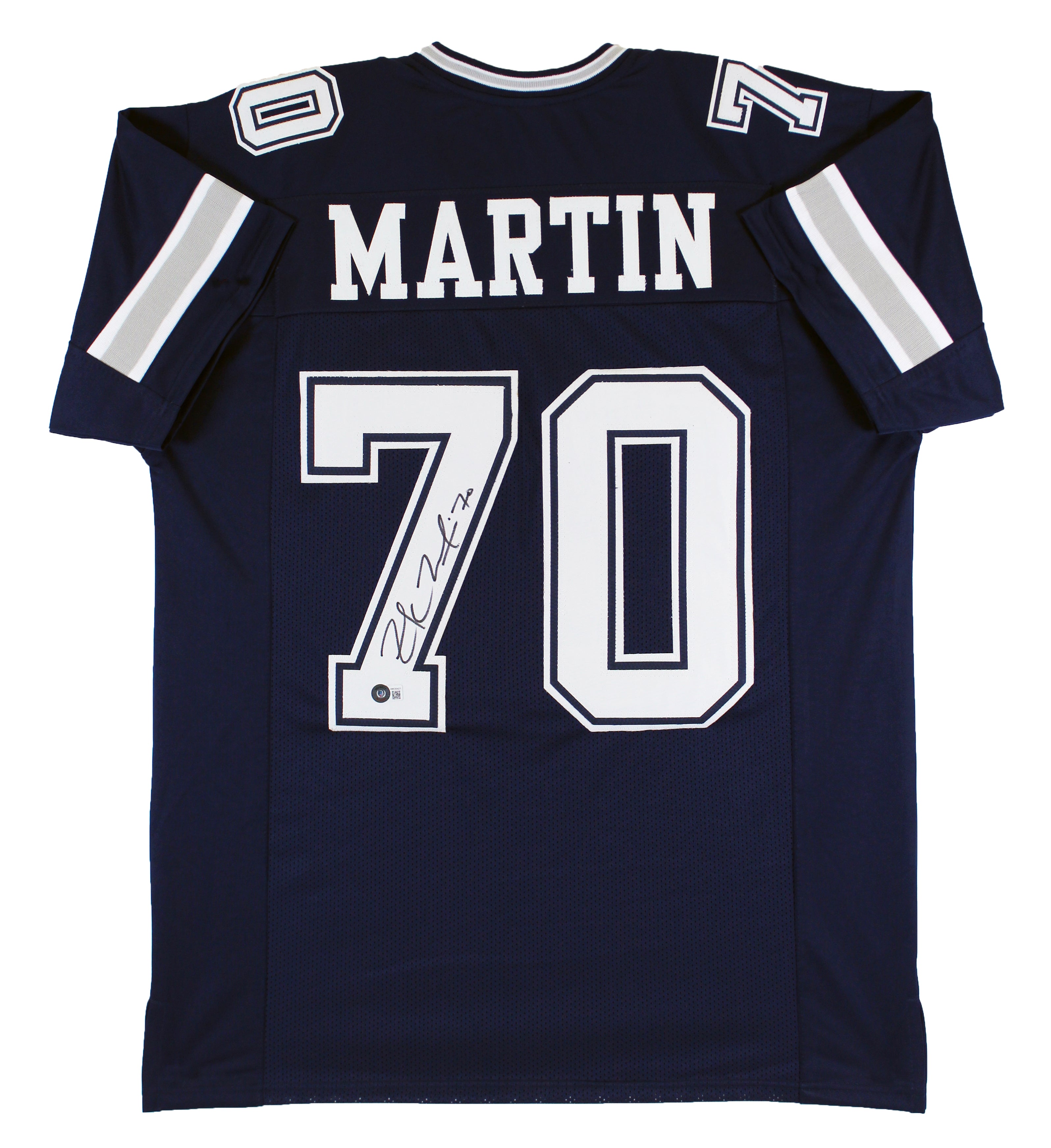 Zack Martin Authentic Signed Navy Blue Pro Style Jersey Autographed BAS Witness