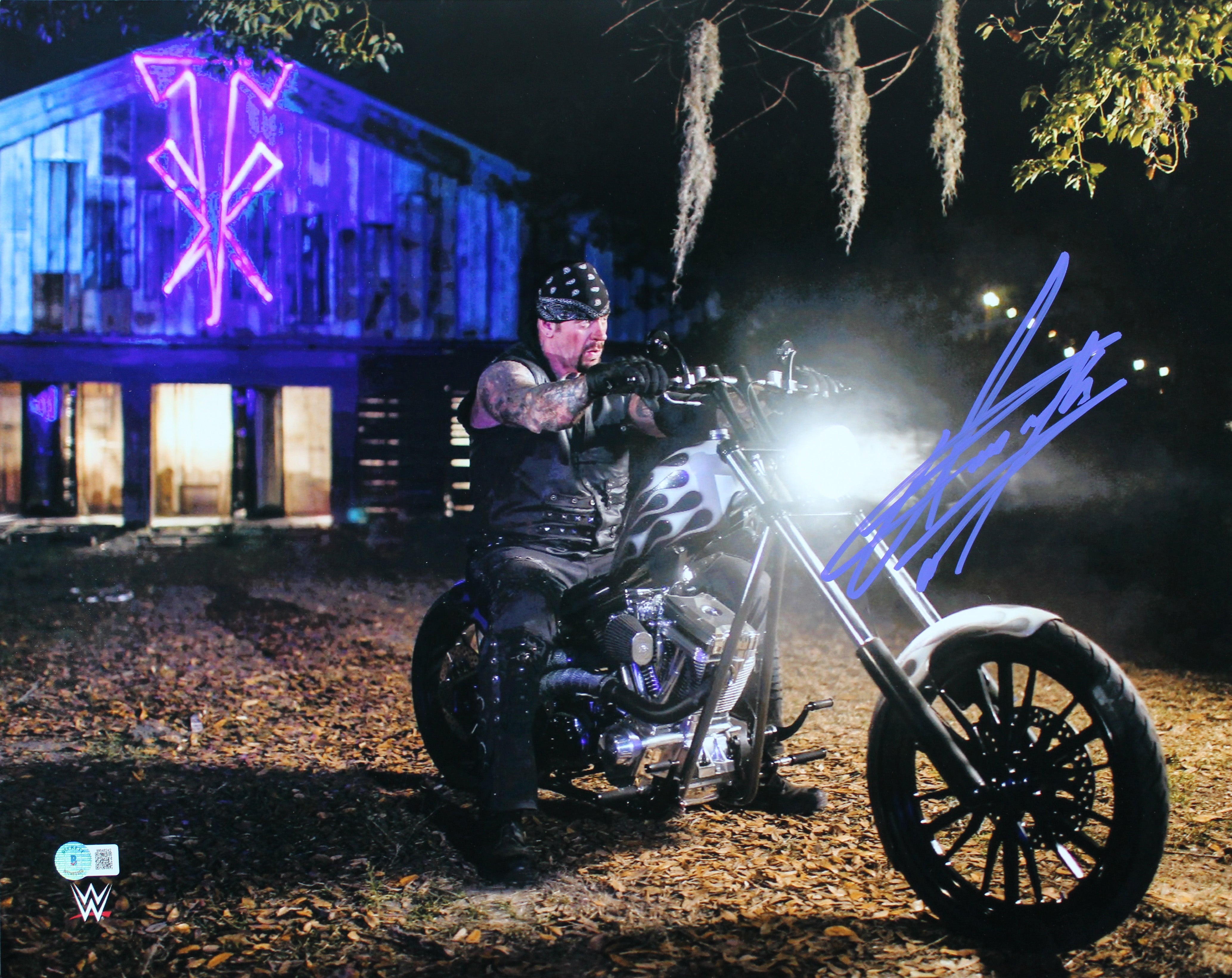 The Undertaker WWE Authentic Signed 16x20 Horizontal Photo BAS Witnessed
