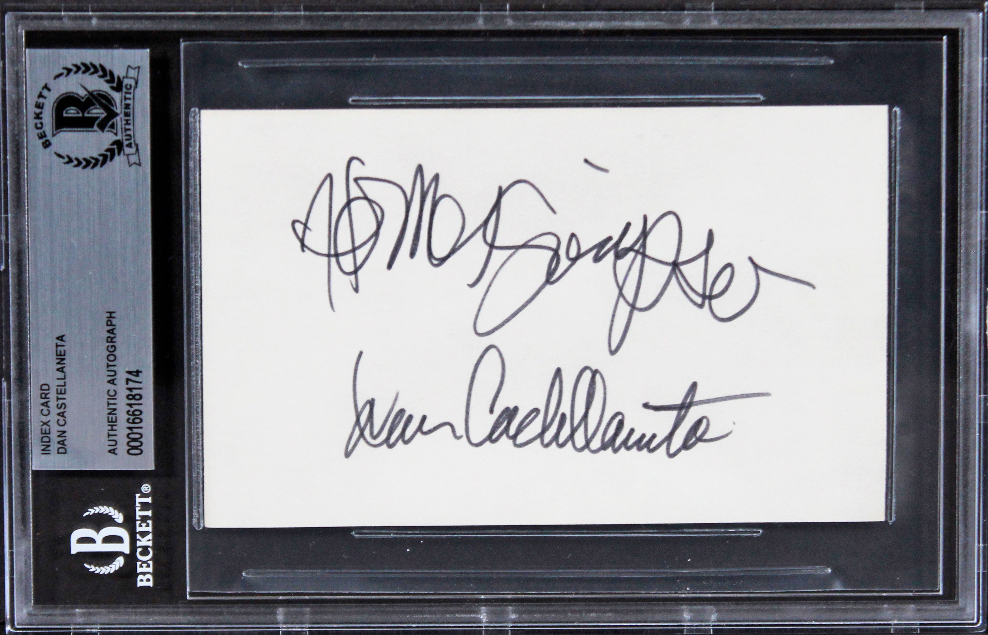 Dan Castellaneta The Simpsons Authentic Signed 3x5 Index Card BAS Slabbed