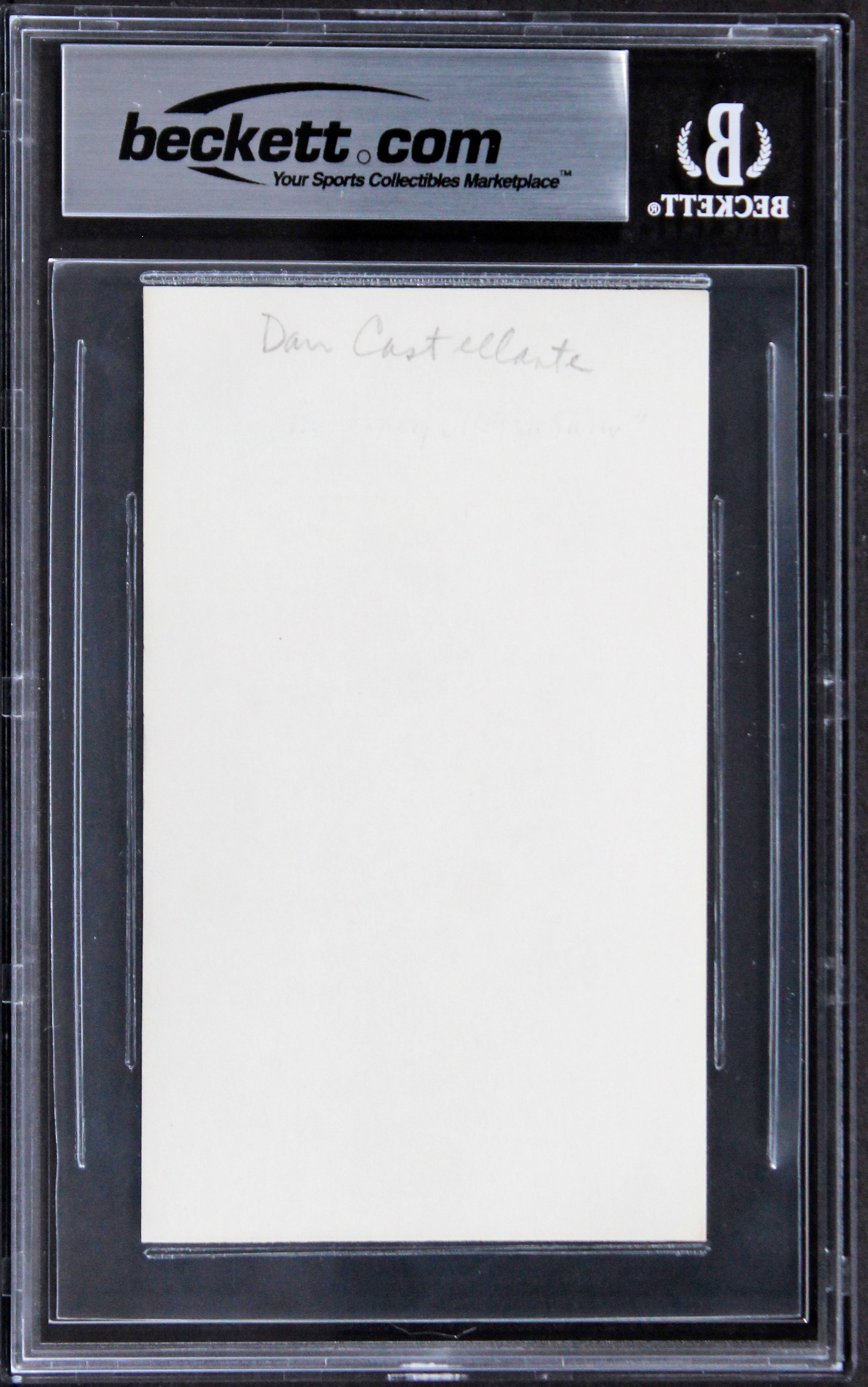 Dan Castellaneta The Simpsons Authentic Signed 3x5 Index Card BAS Slabbed