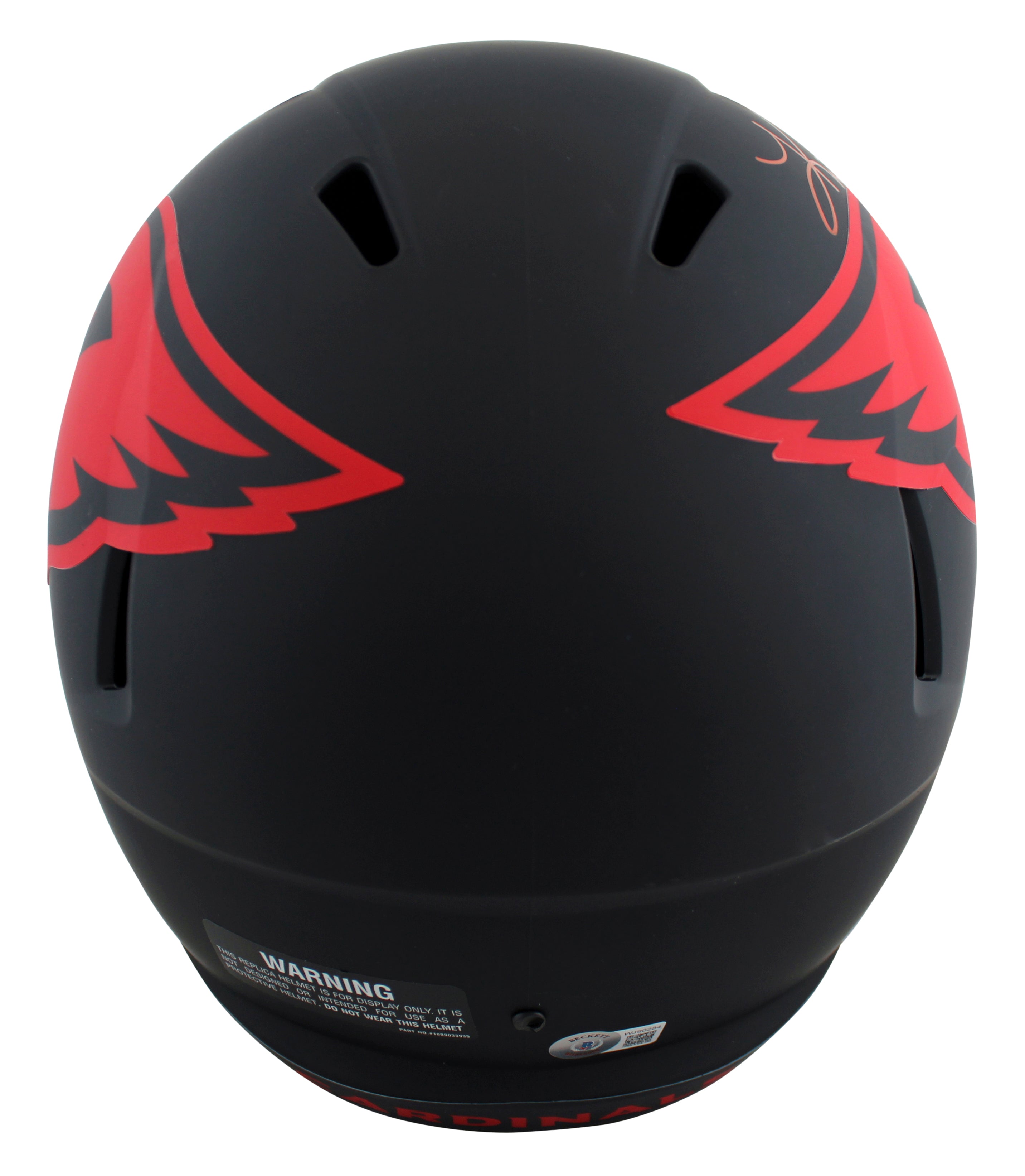 Cardinals Kurt Warner Signed Eclipse Full Size Speed Rep Helmet BAS Witnessed