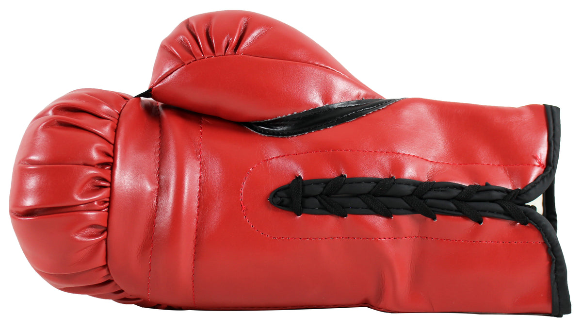 Mike Tyson Authentic Signed Red Everlast Boxing Glove w/ Black Signature BAS