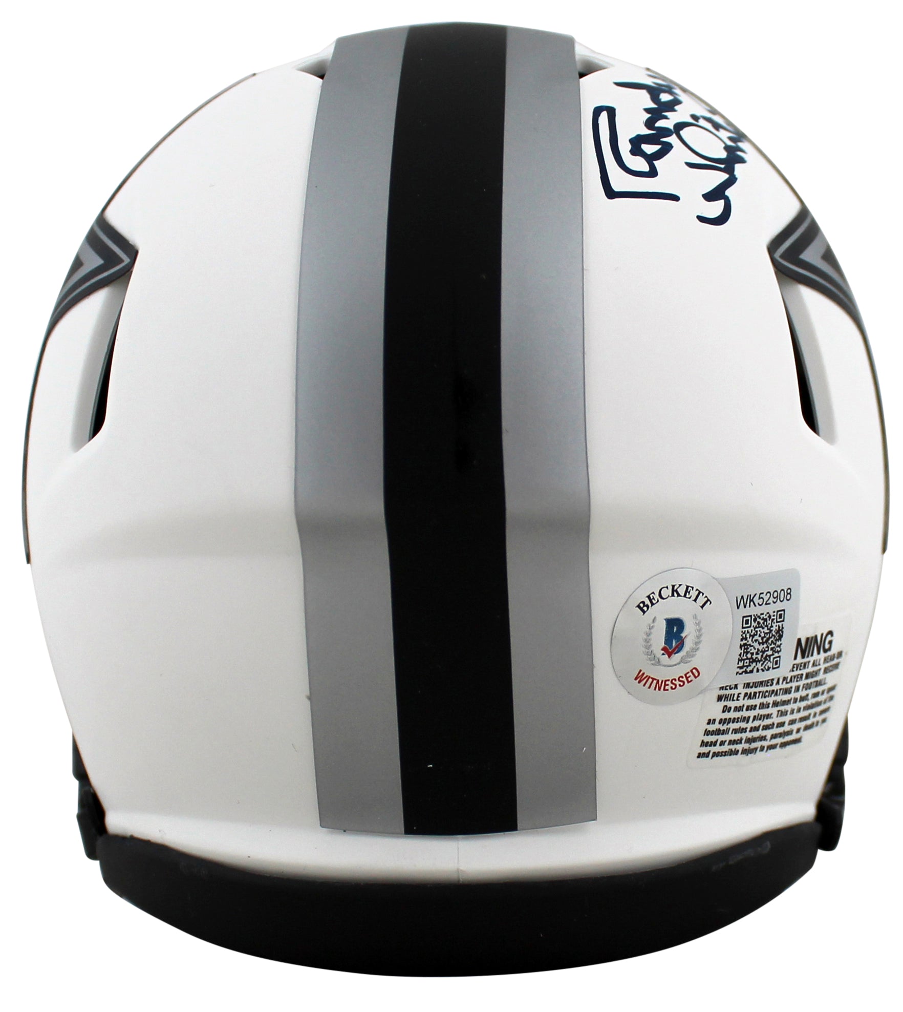 Cowboys Randy White "HOF 94" Authentic Signed Lunar Speed Mini Helmet BAS Wit