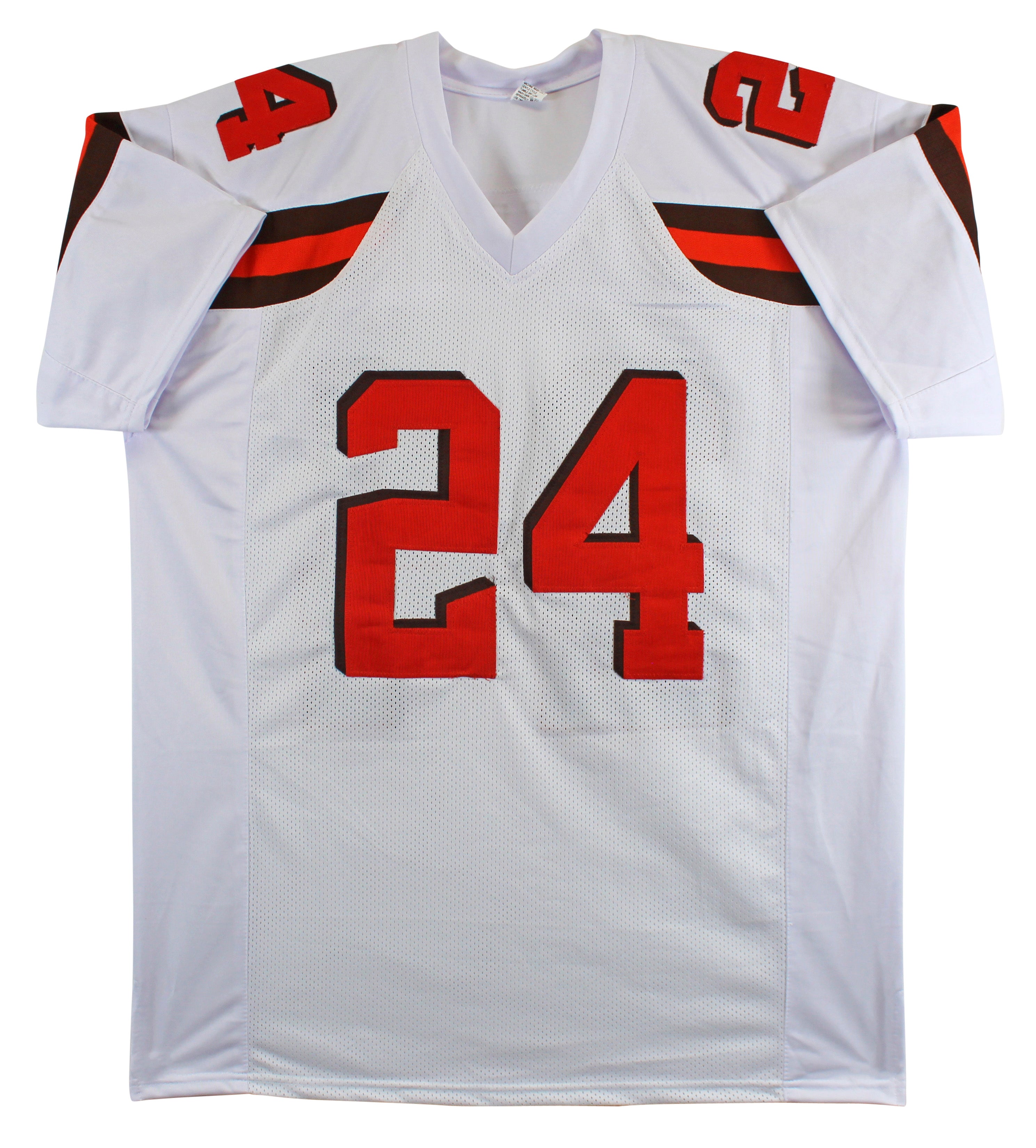 Nick Chubb Authentic Signed White Pro Style Jersey Autographed BAS Witnessed