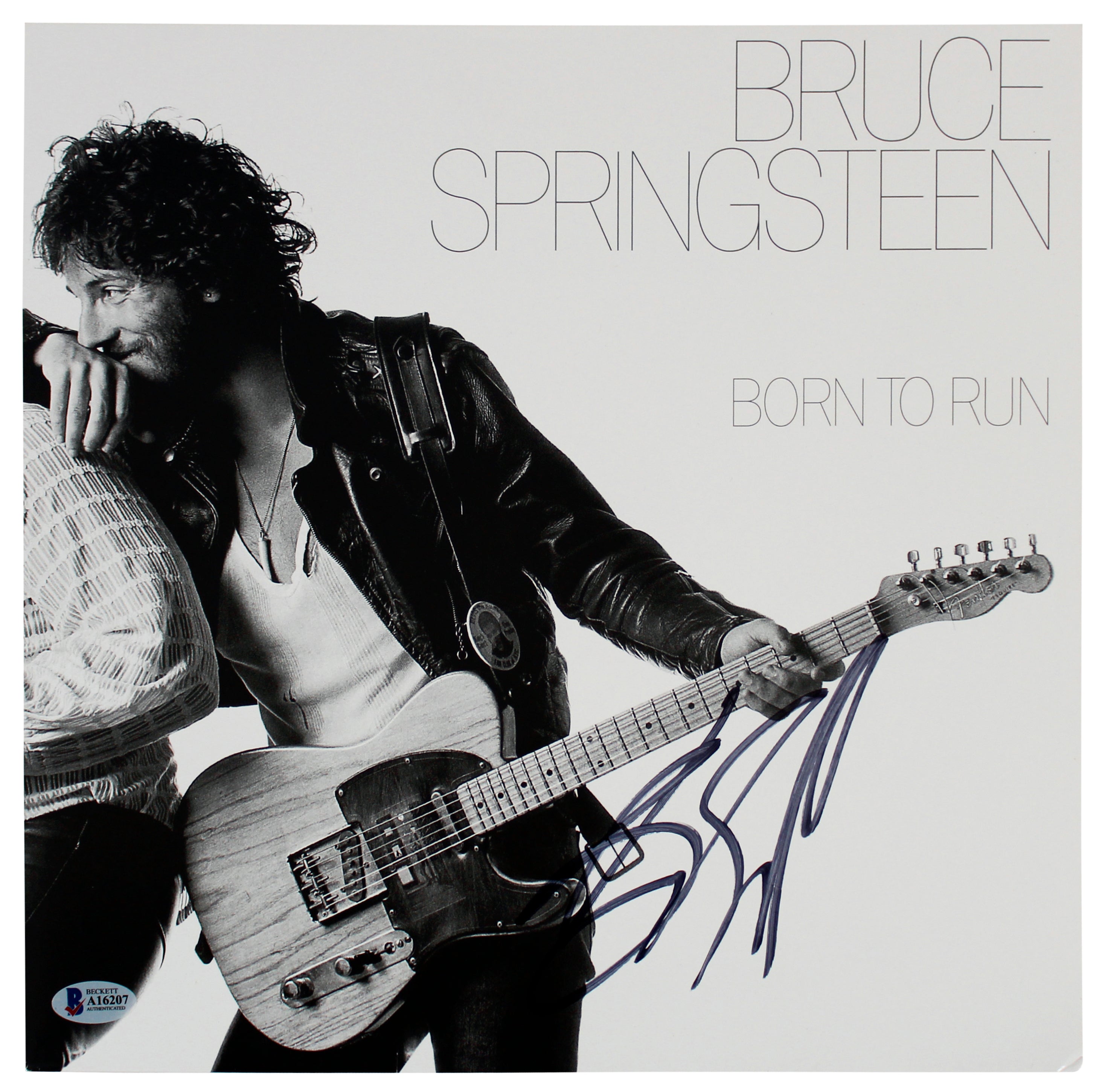 Bruce Springsteen Authentic Signed Born To Run Album Cover W/ Vinyl BAS #A16207