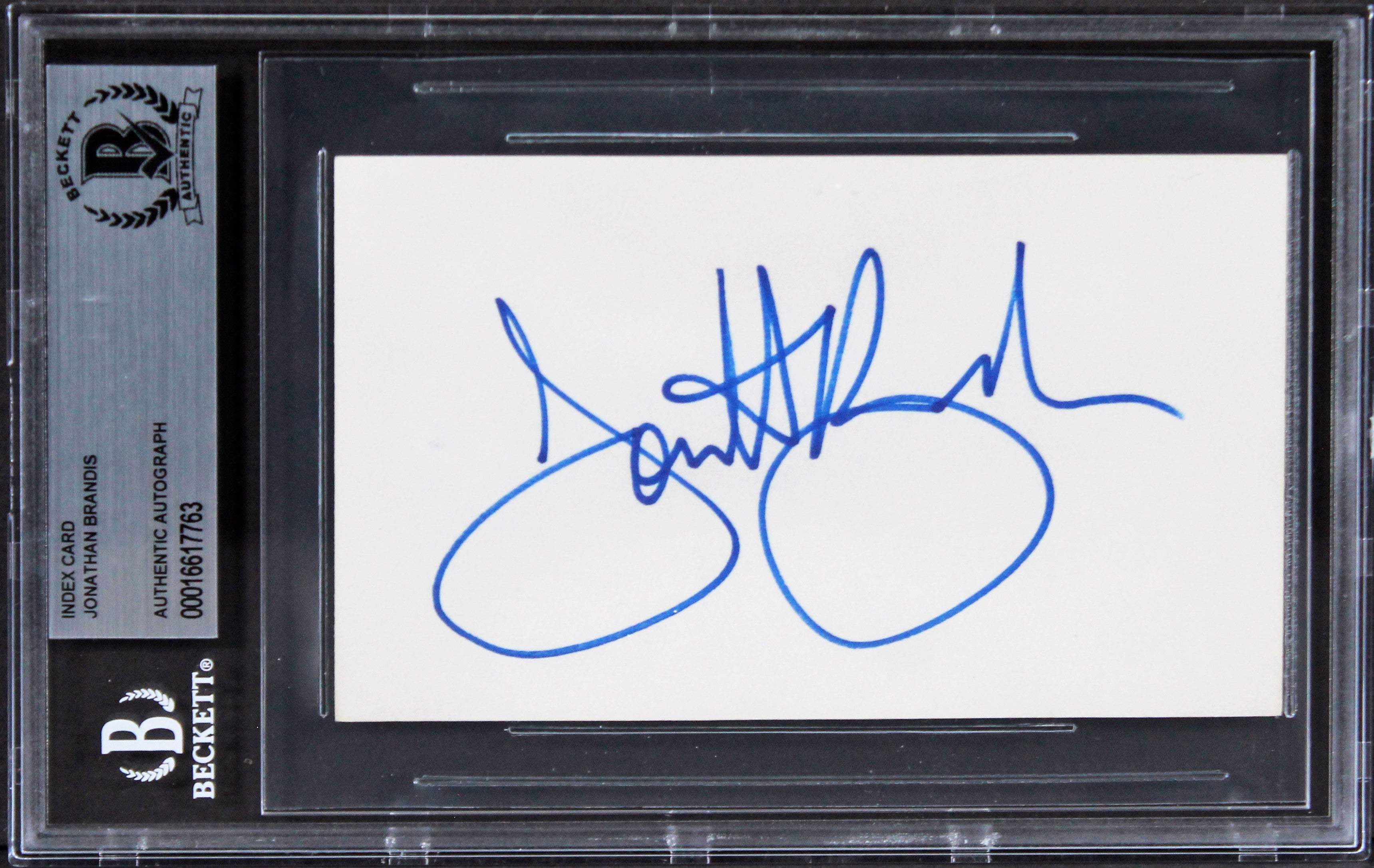 Jonathan Brandis The Neverending Story II Signed 3x5 Index Card BAS Slabbed 2