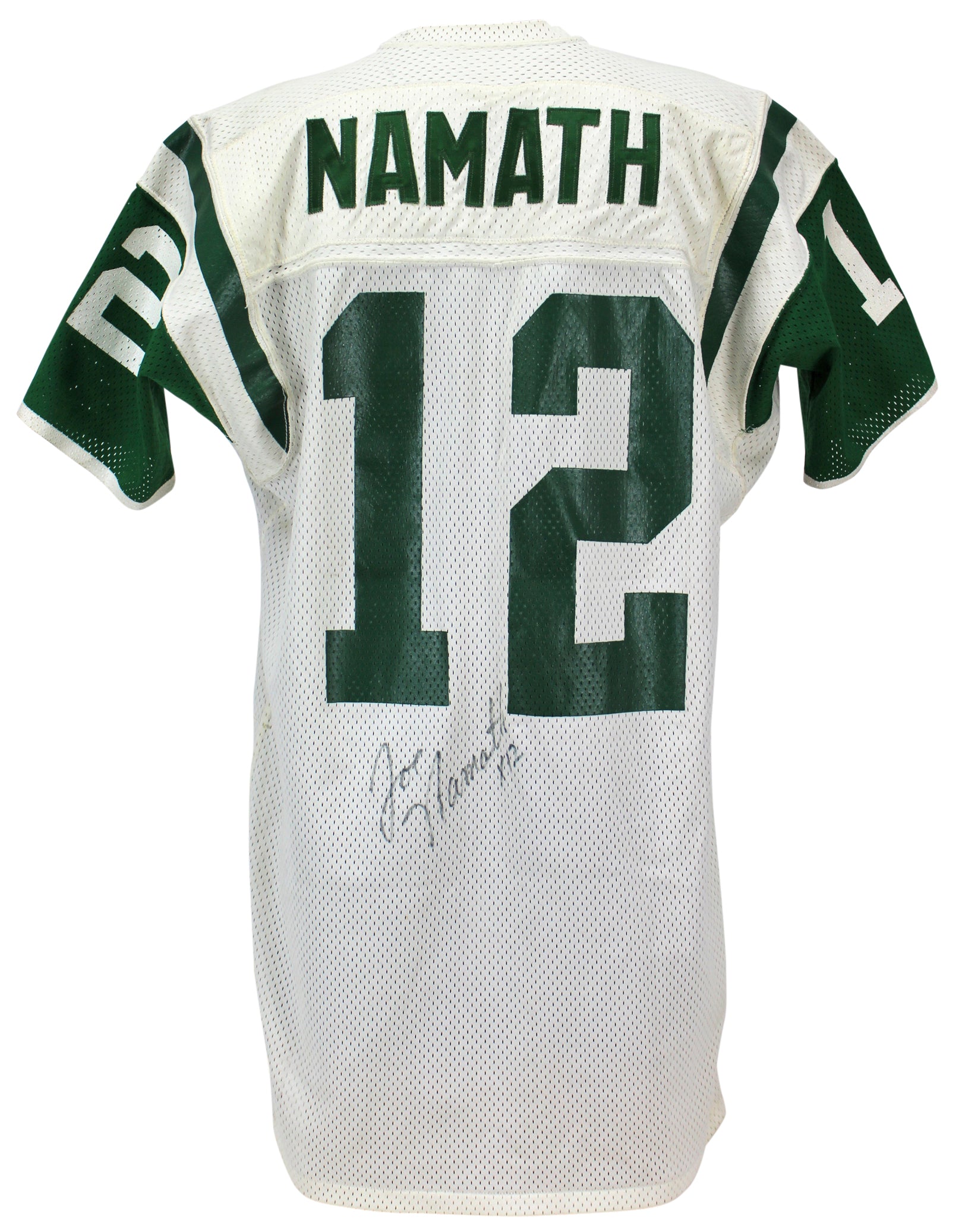 Jets Joe Namath Signed 1975-76 Game Used Jersey Graded A10! MEARS & BAS LOAs