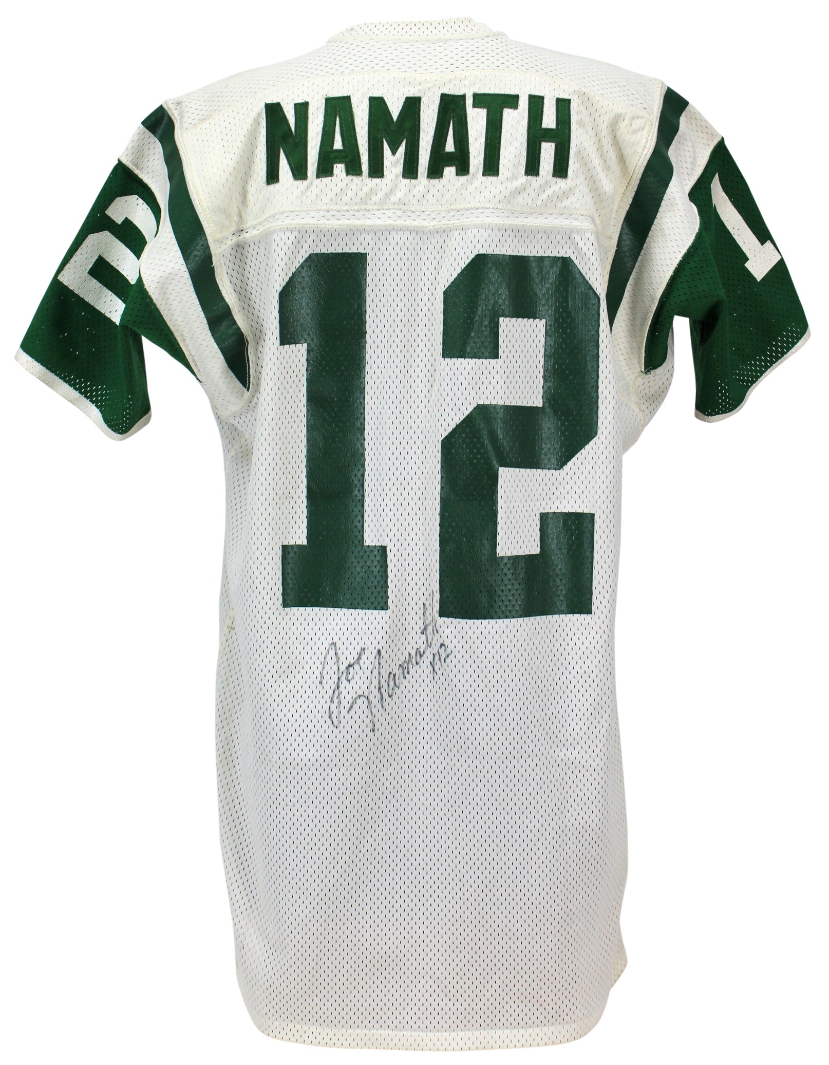 Jets Joe Namath Signed 1975-76 Game Used Jersey Graded A10! MEARS & BAS LOAs