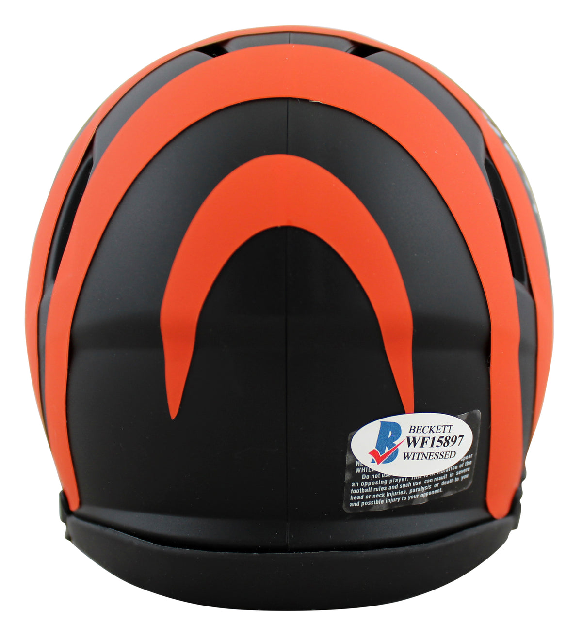 Bengals Tee Higgins Signed Eclipse Speed Mini Helmet w/ Silver Sig BAS Witnessed