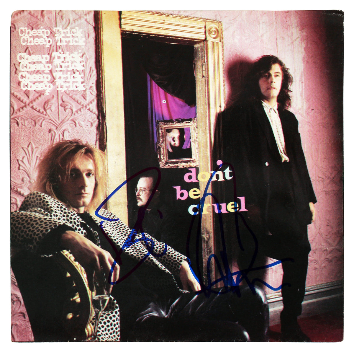 Zander & Tom Petersson Signed Don't Be Cruel 45 RPM Album Cover BAS #BF88173