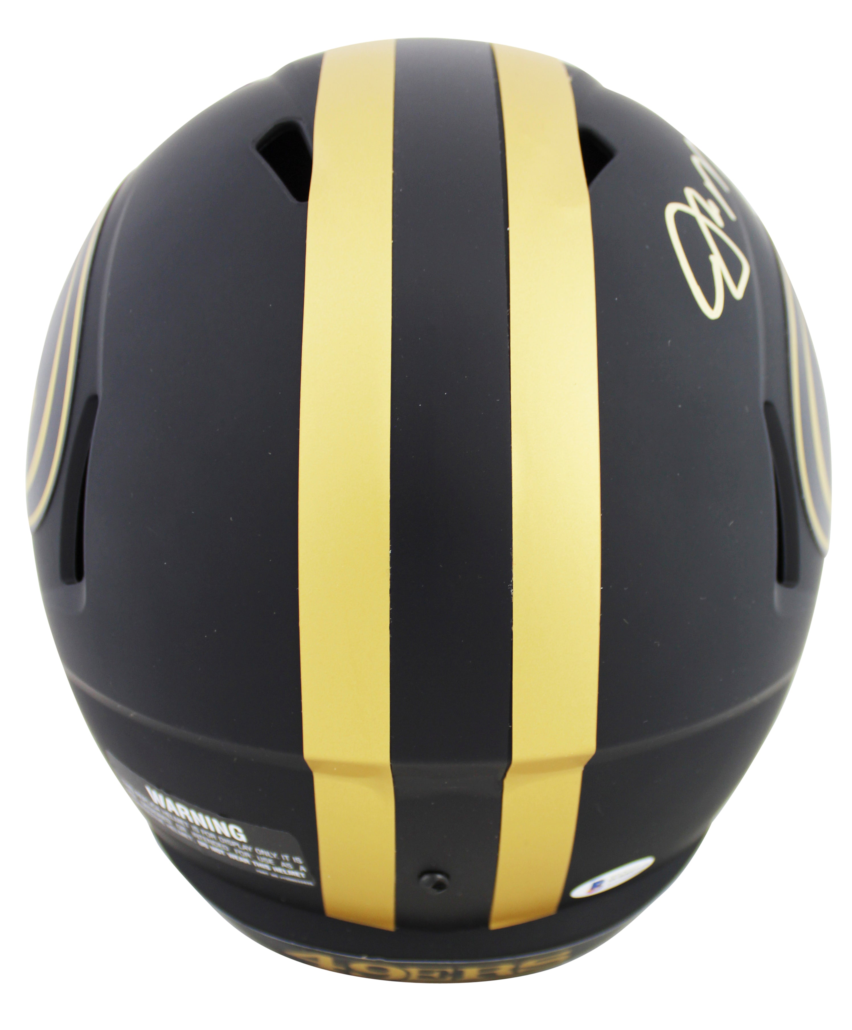 49ers Joe Montana Signed Eclipse Full Size Speed Rep Helmet BAS Witnessed