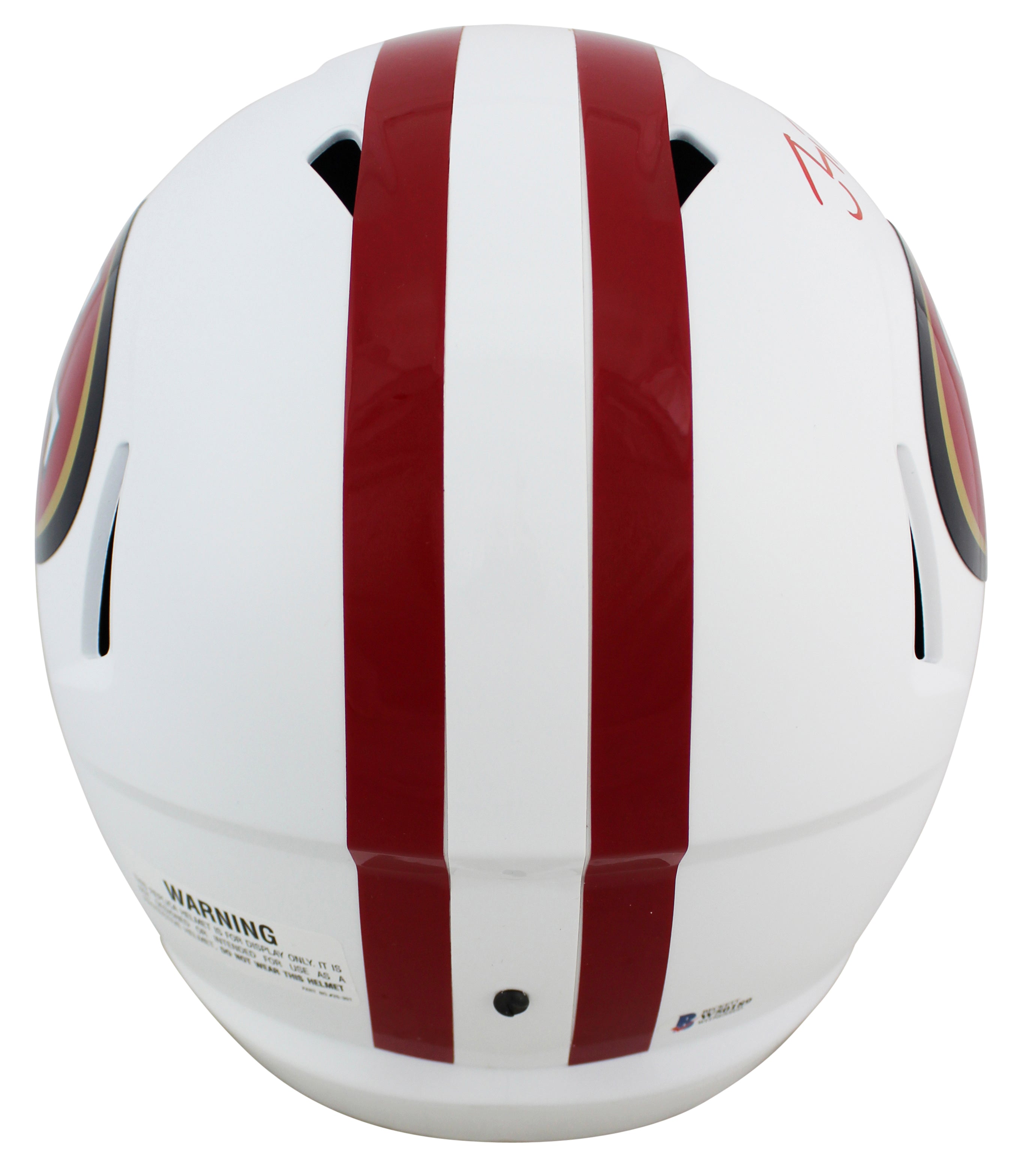 49ers Joe Montana & Jerry Rice Signed Flat White F/S Speed Rep Helmet BAS Wit