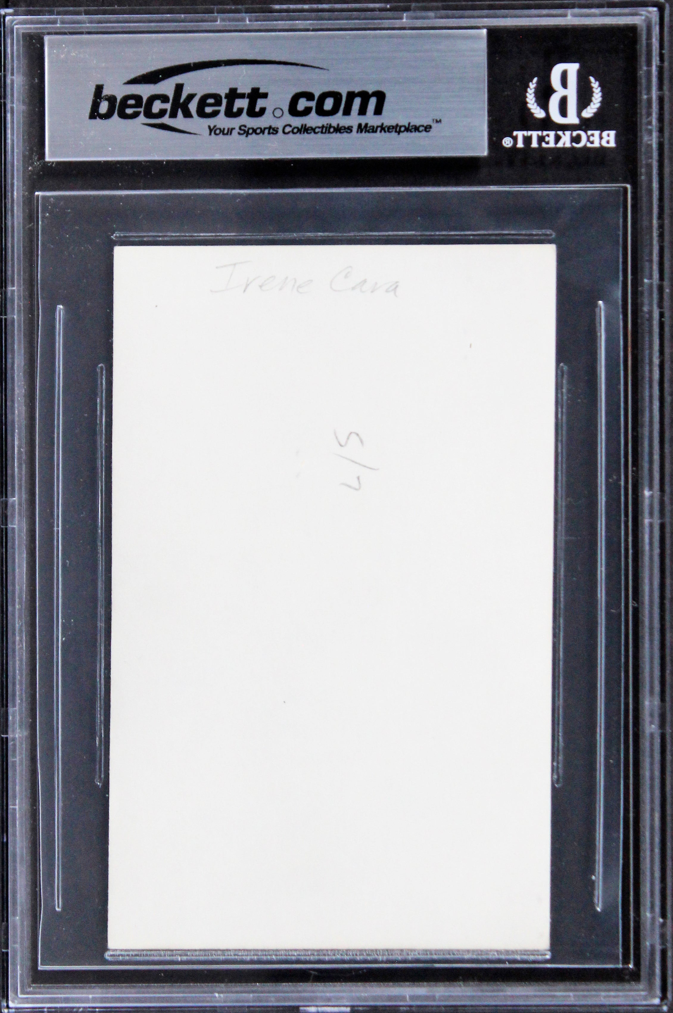 Irene Cara Fame "Best Wishes" Signed 3x5 Index Card Autographed BAS Slabbed 2