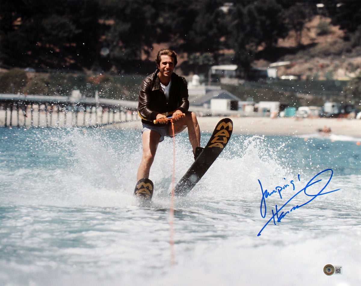 Henry Winkler Happy Days "Jumping" Signed 16x20 Horizontal Photo BAS #BD13196