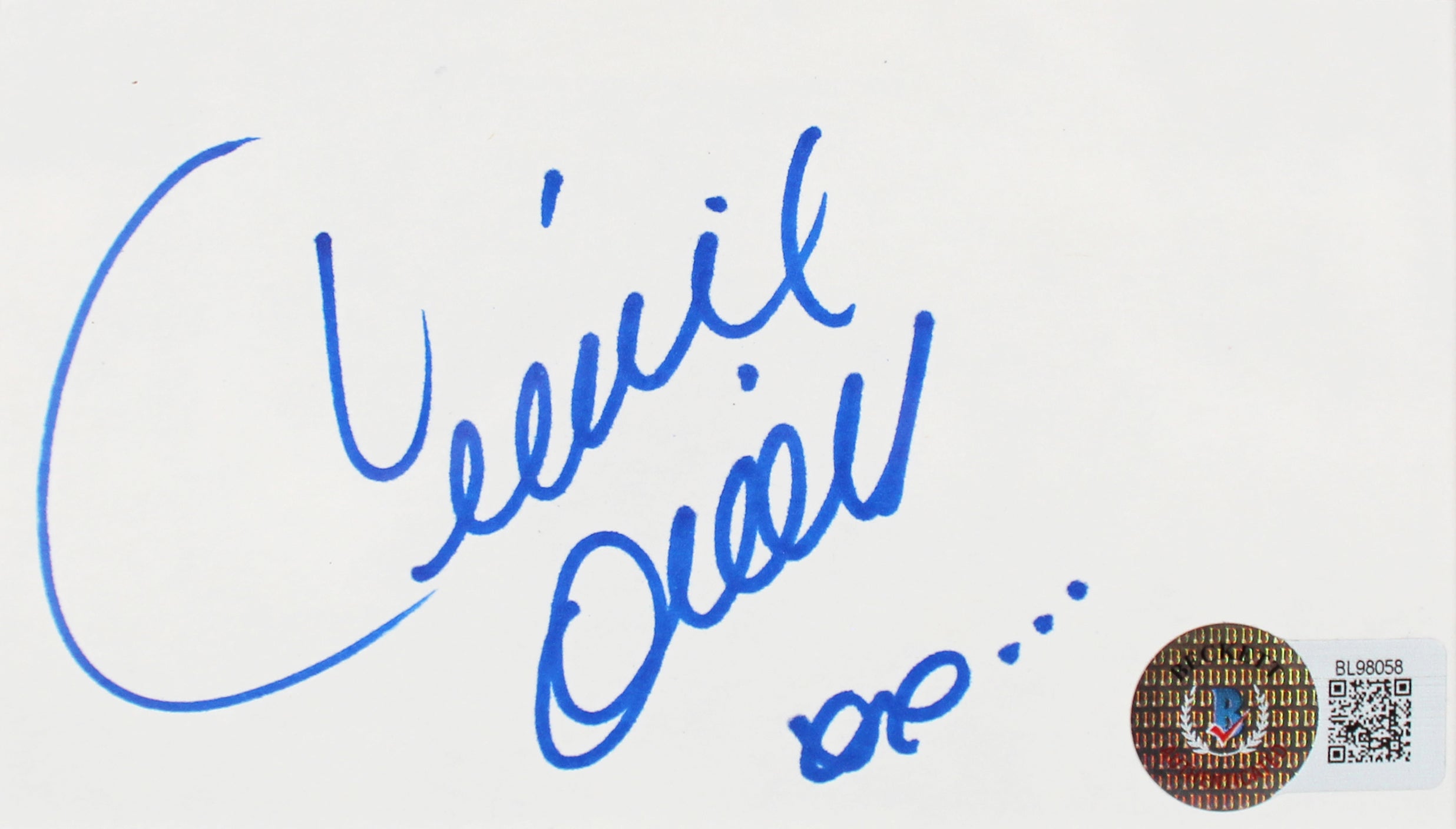 Celine Dion Authentic Signed 3x5 Index Card Framed Display BAS #BL98058