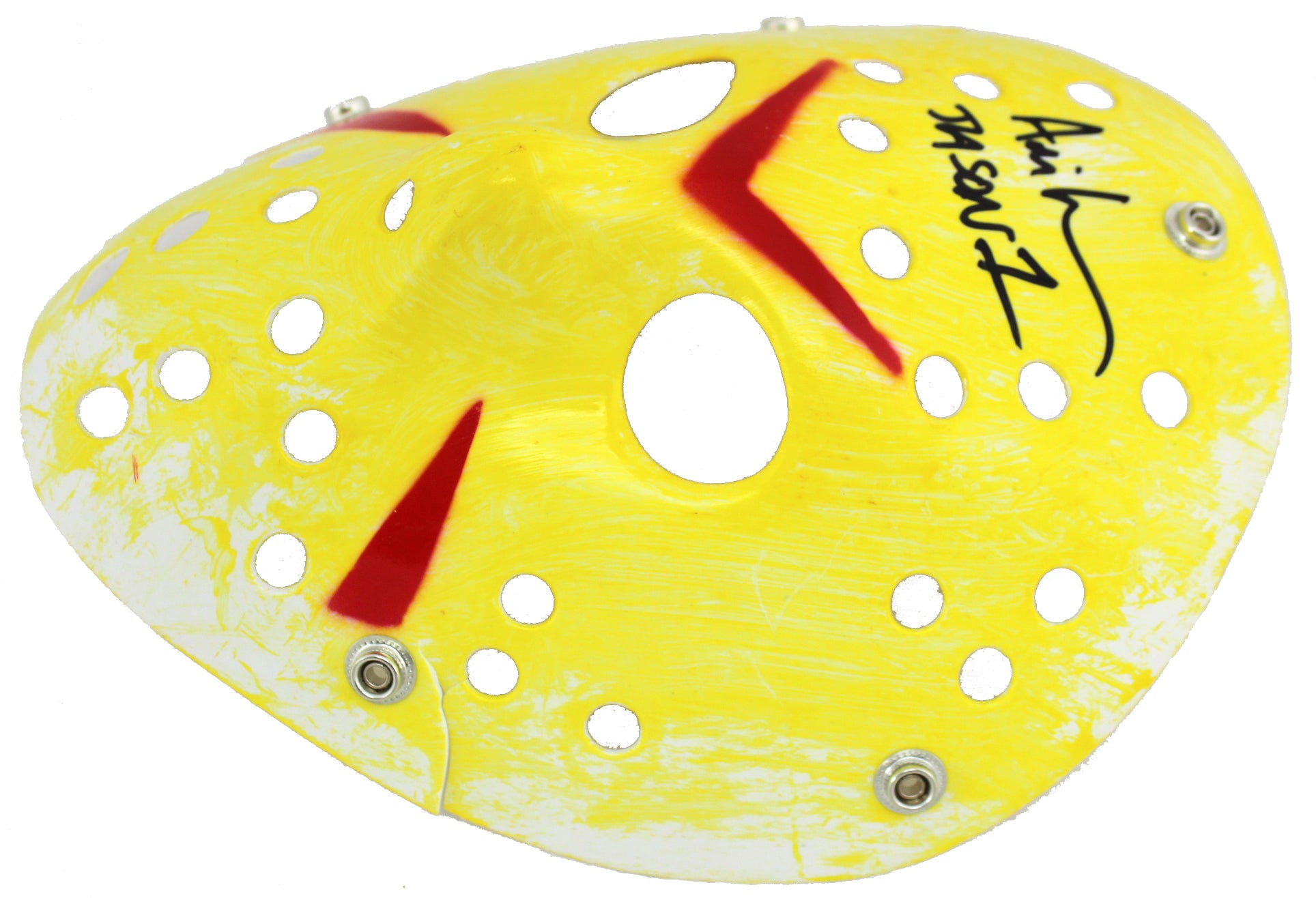 Ari Lehman Friday The 13th "Jason 1" Signed Yellow Jason Mask BAS #D67926