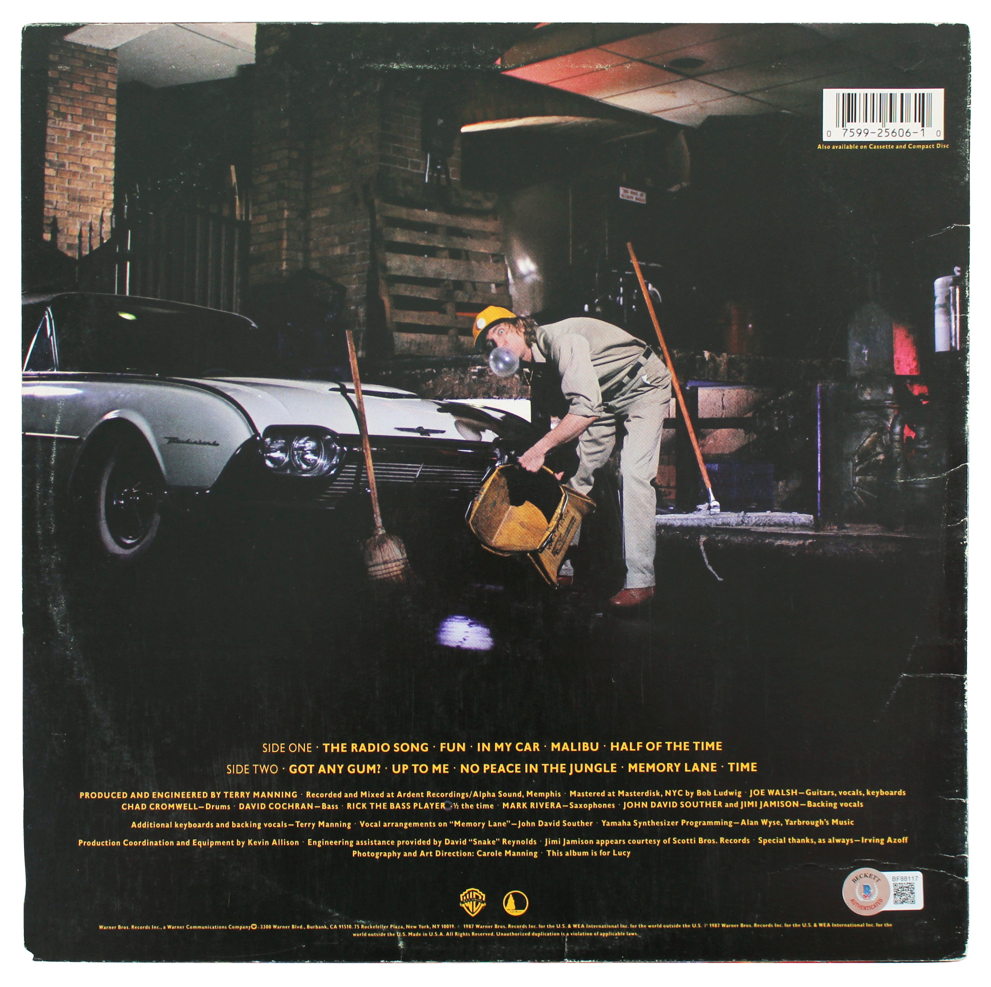 Joe Walsh Authentic Signed Got Any Gum? Album Cover Autographed BAS #BF88117