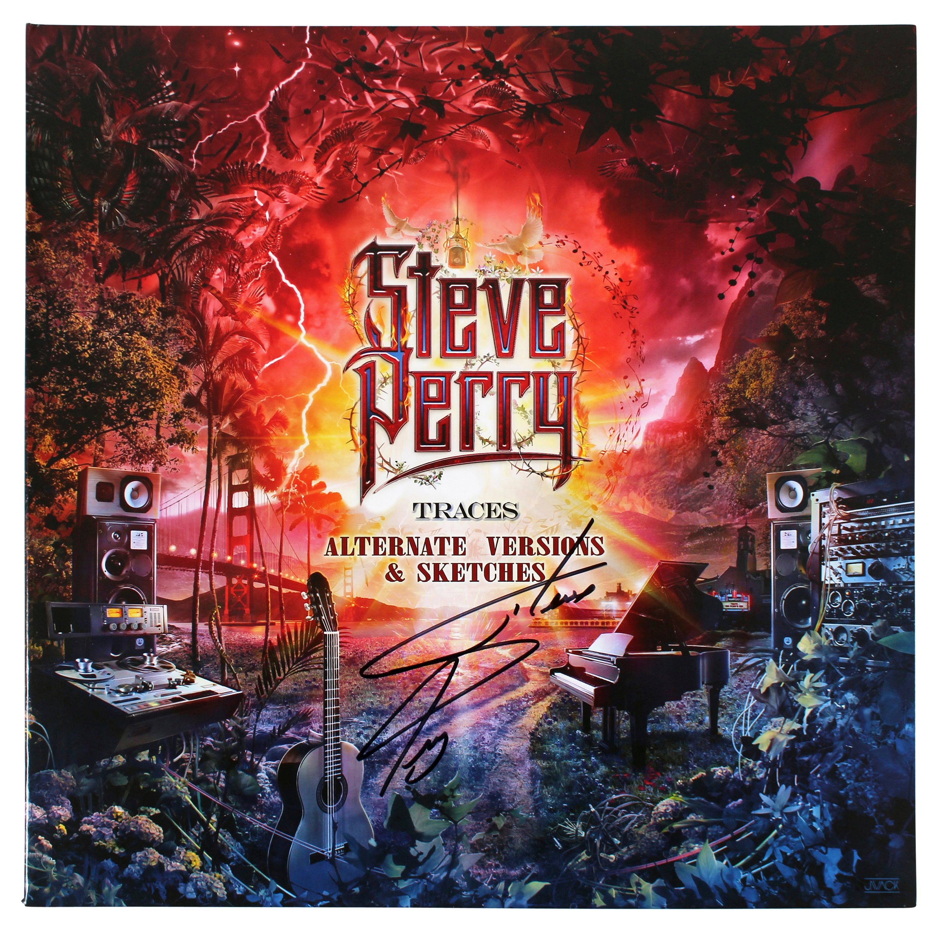 Steve Perry Signed Traces Alternate Versions & Sketches Album Cover BAS #BF88119