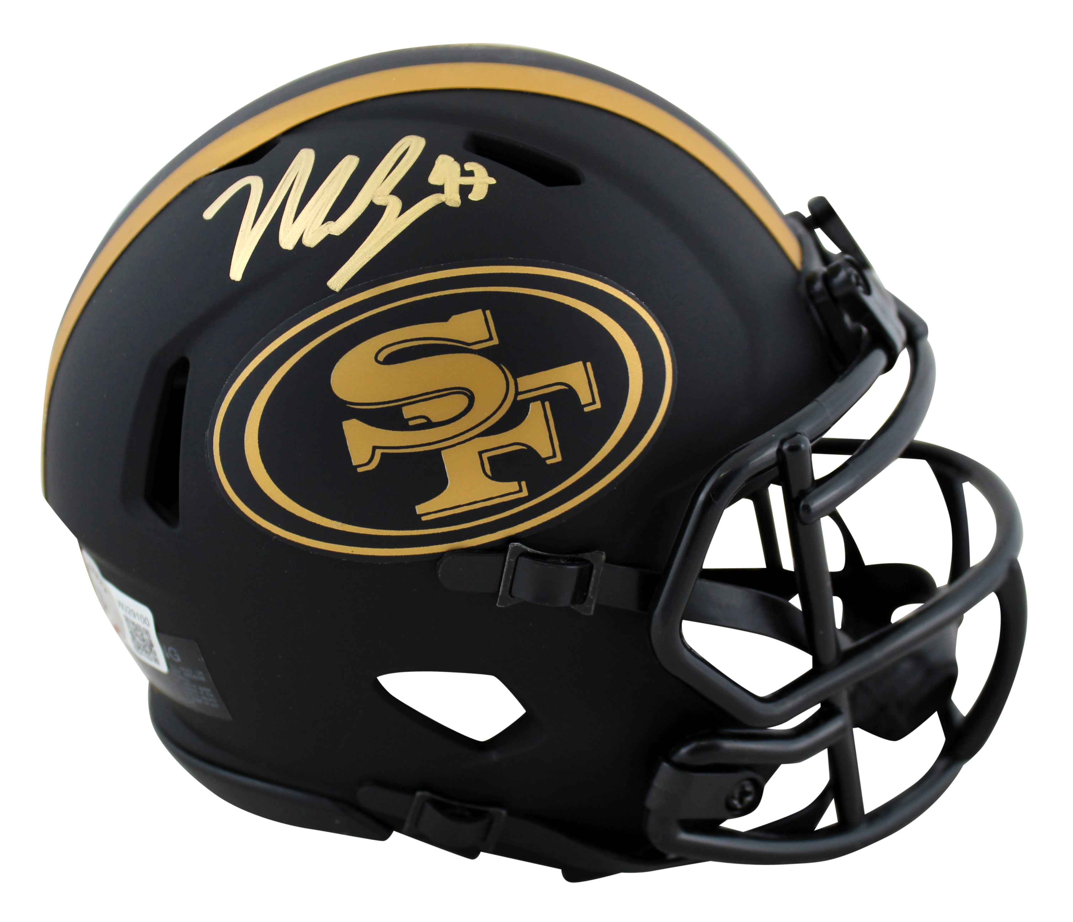 49ers Nick Bosa Authentic Signed Eclipse Speed Mini Helmet BAS Witnessed