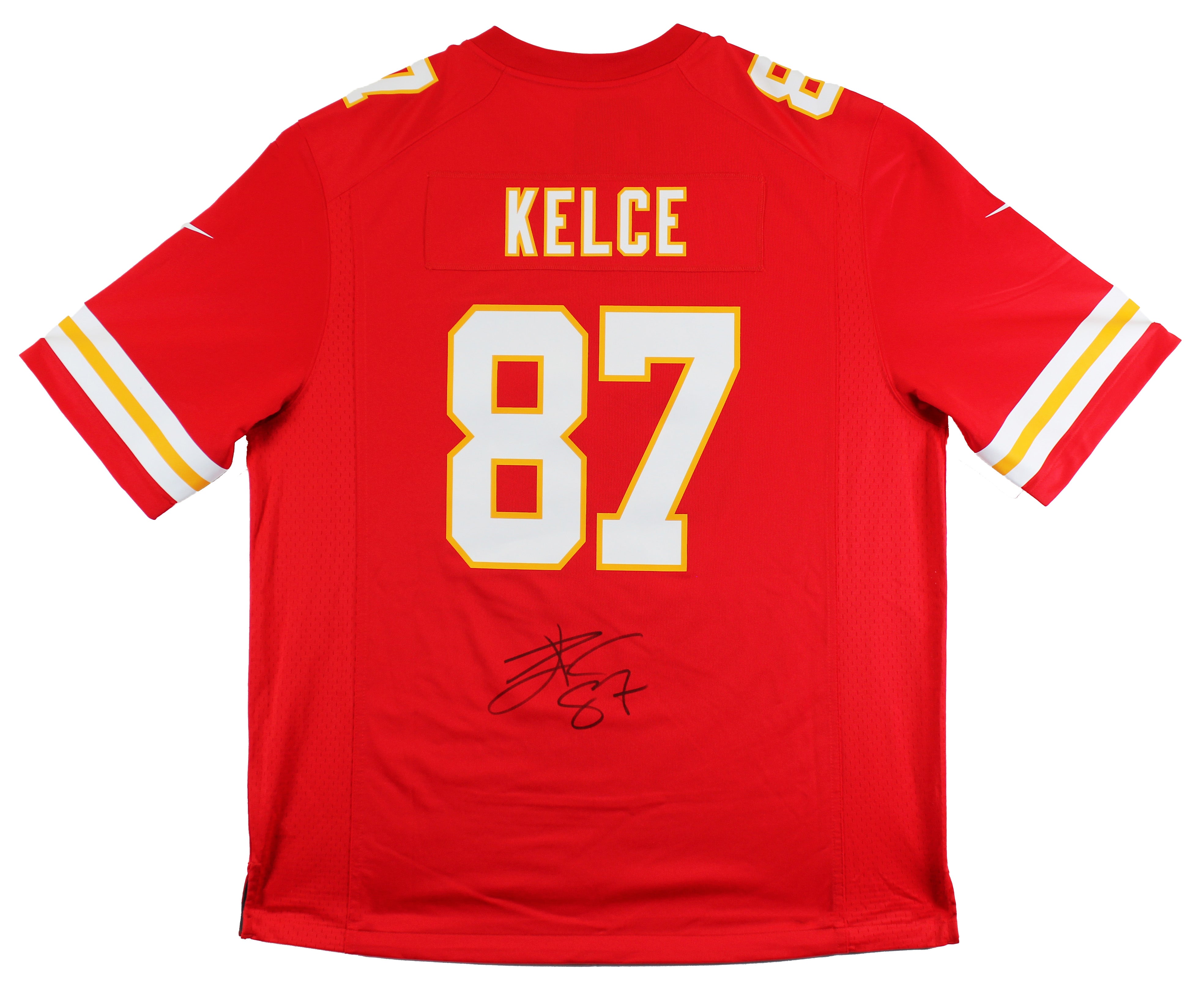 Chiefs Travis Kelce Authentic Signed Red Nike Game Jersey BAS Witnessed