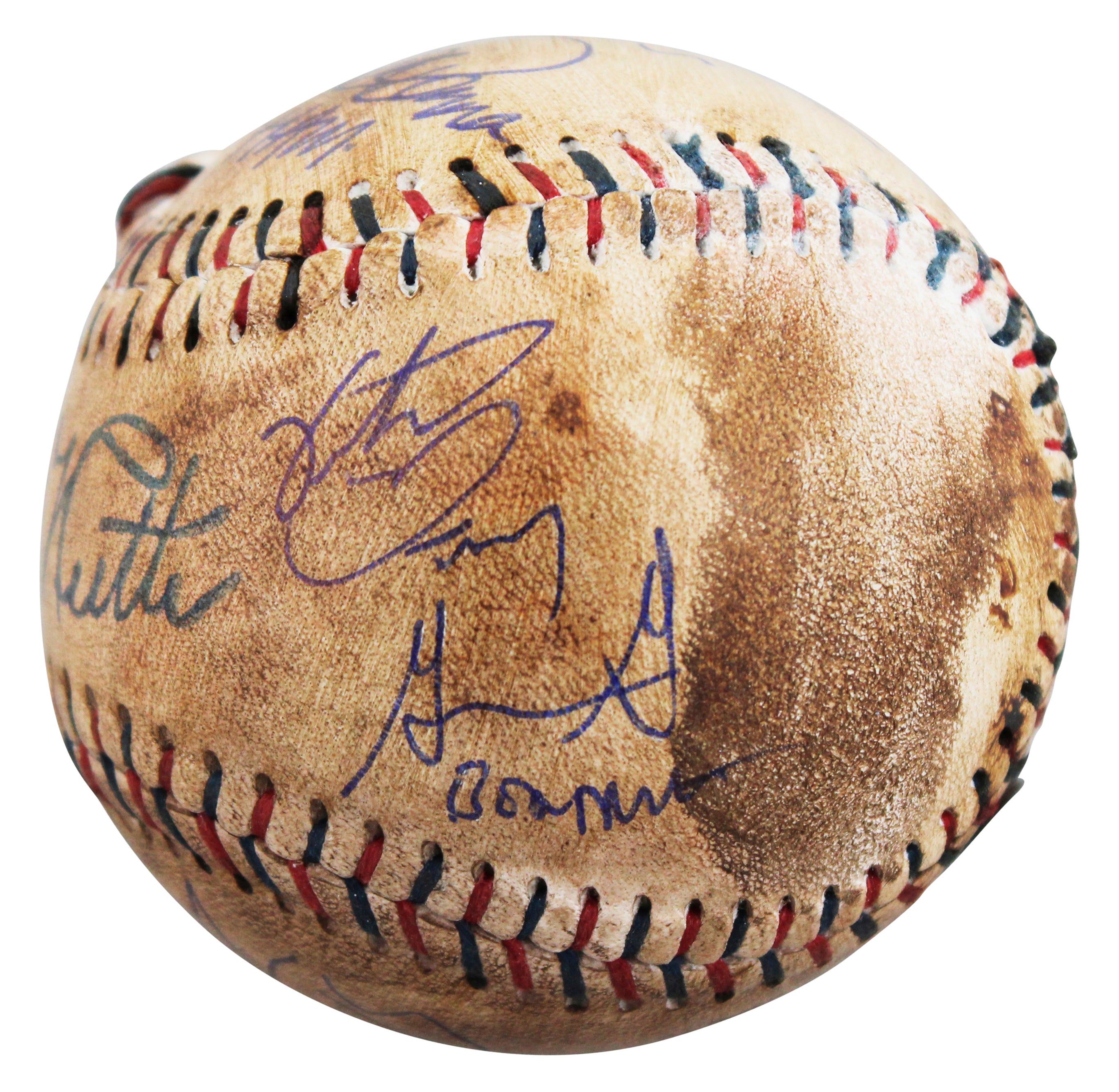 Sandlot (8) Guiry, Leopardi, Renna +5 Signed Chewed Baseball w/ Character BAS