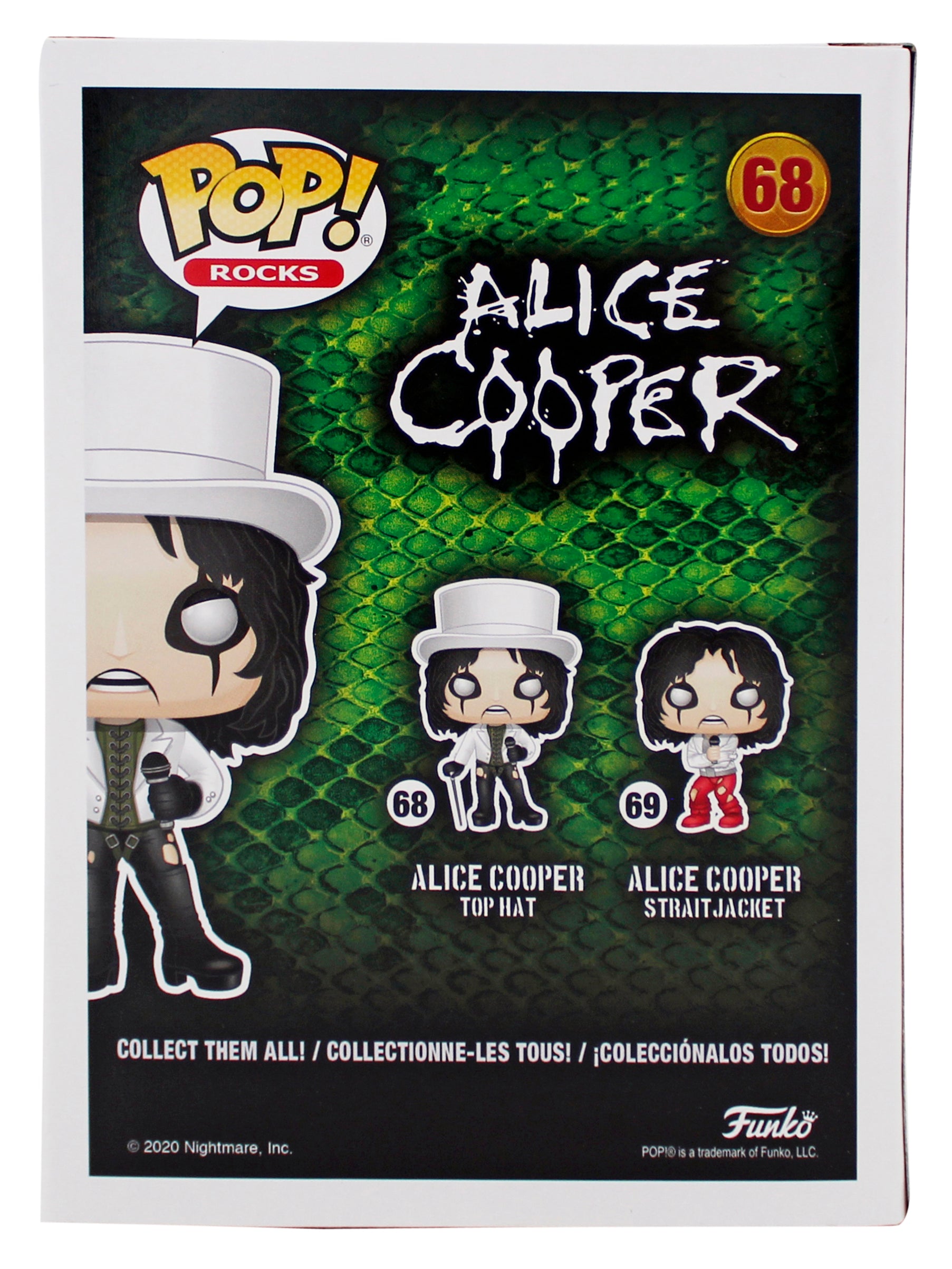 Alice Cooper Authentic Signed Funko Pop Vinyl Figure #68 w/ Red Sig BAS Witness