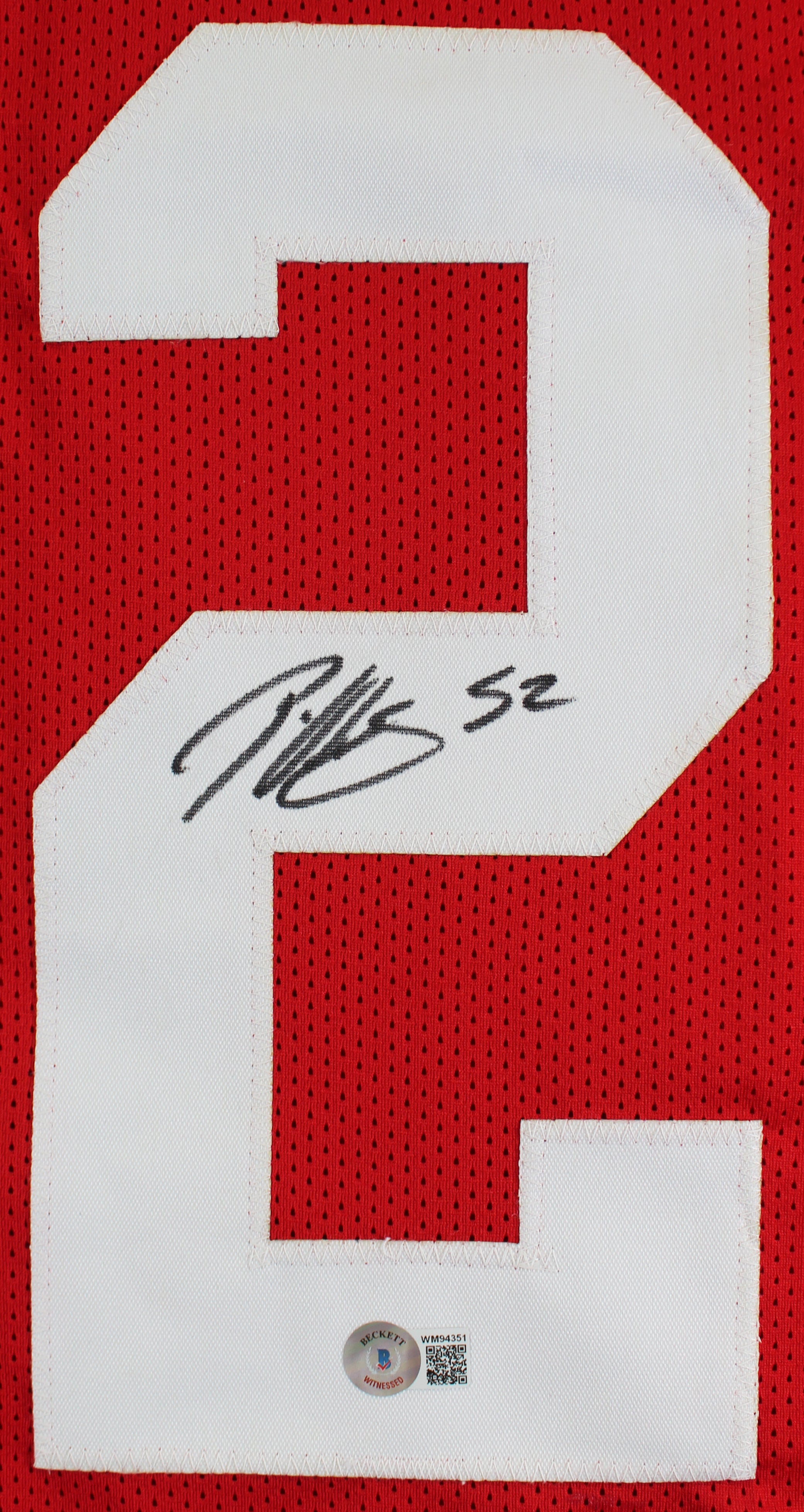 ** HOLIDAY DOORBUSTER ** Patrick Willis Authentic Signed Red Pro Style Jersey Autographed BAS Witnessed