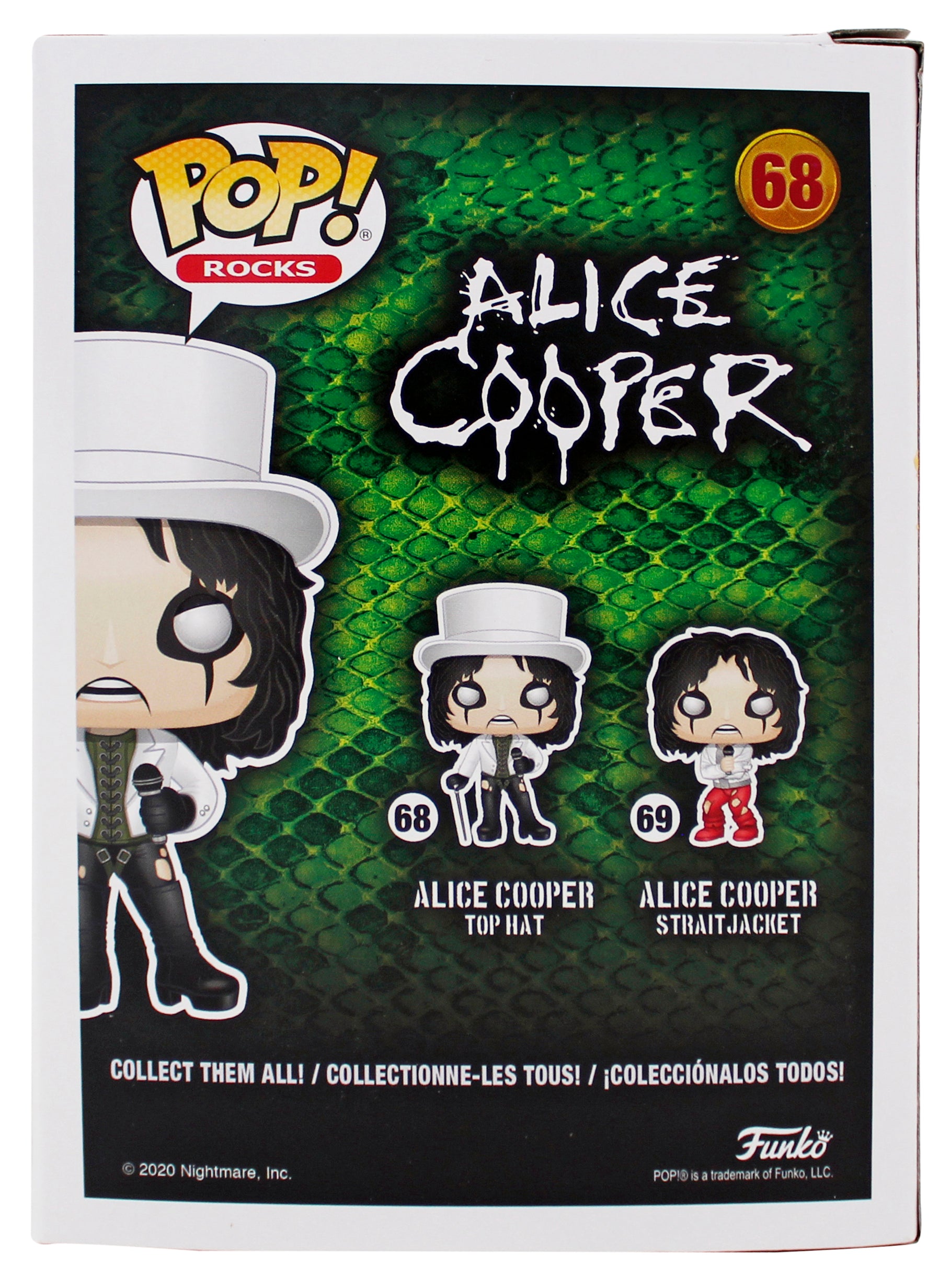 Alice Cooper "Schools Out" Signed Funko Pop Vinyl Figure #68 w/ Red Sig BAS Wit