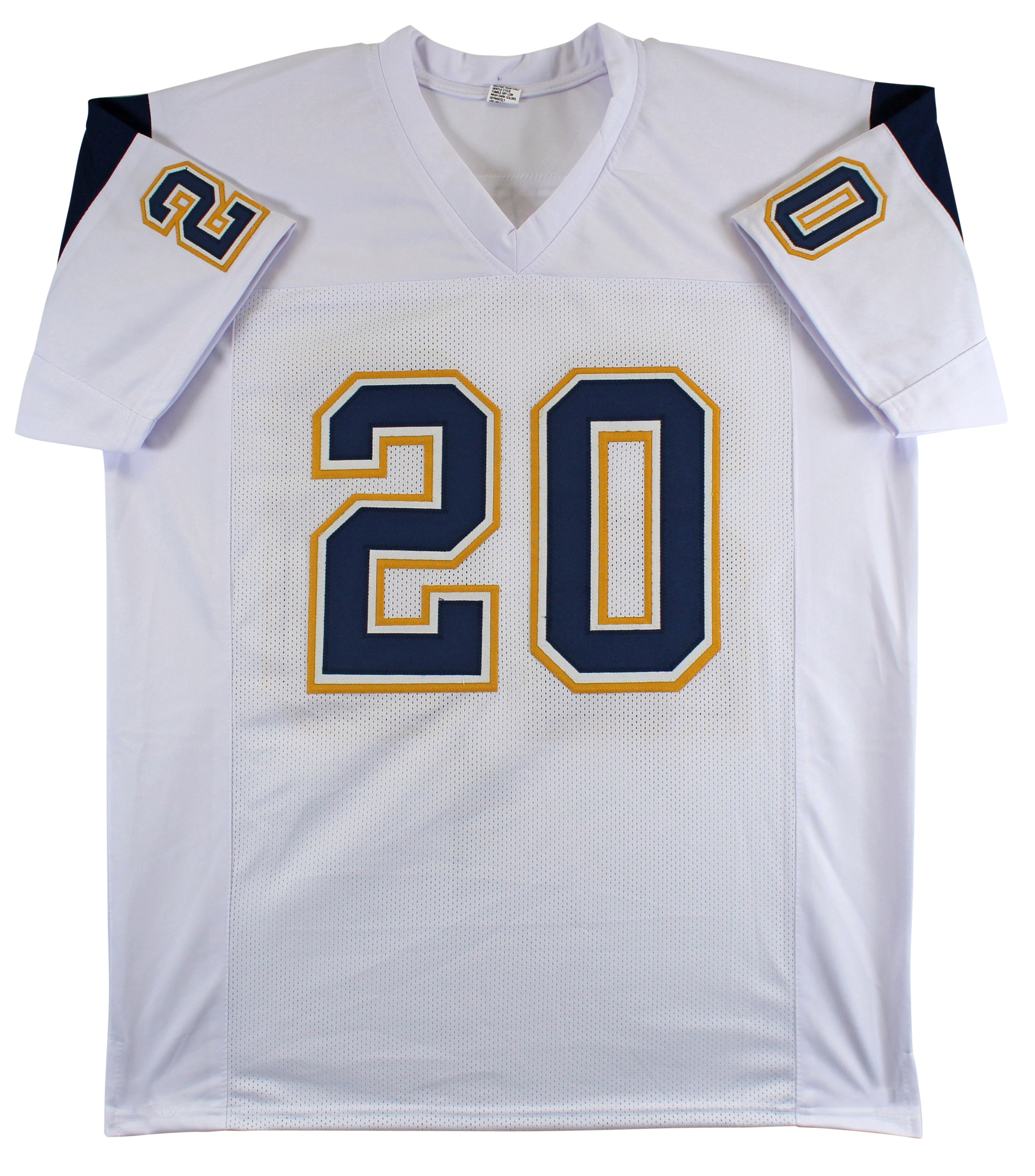 Natrone Means "I Means Business" Signed White Pro Style Jersey BAS Witnessed