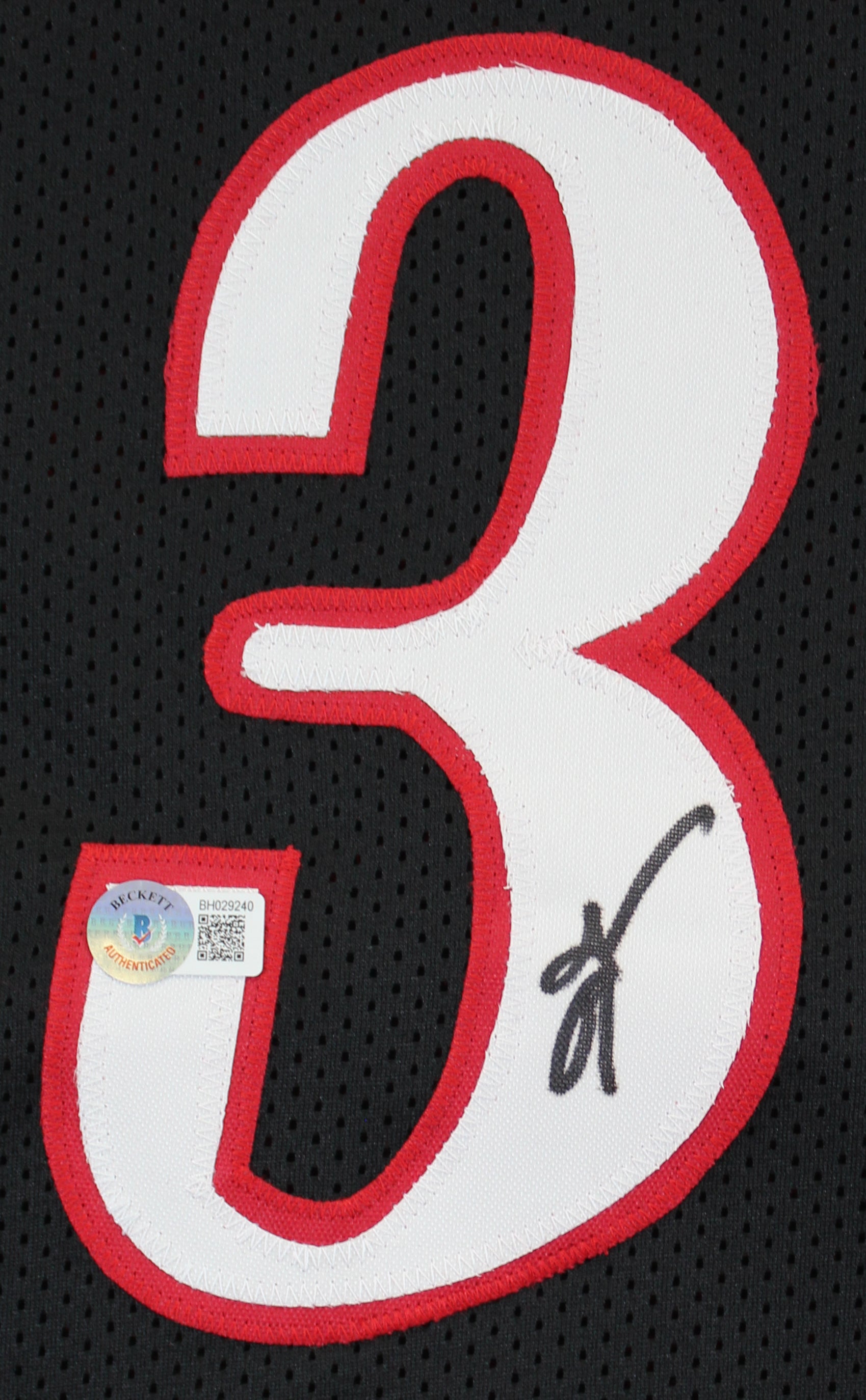 Allen Iverson Authentic Signed The Answer Black Pro Style Jersey BAS