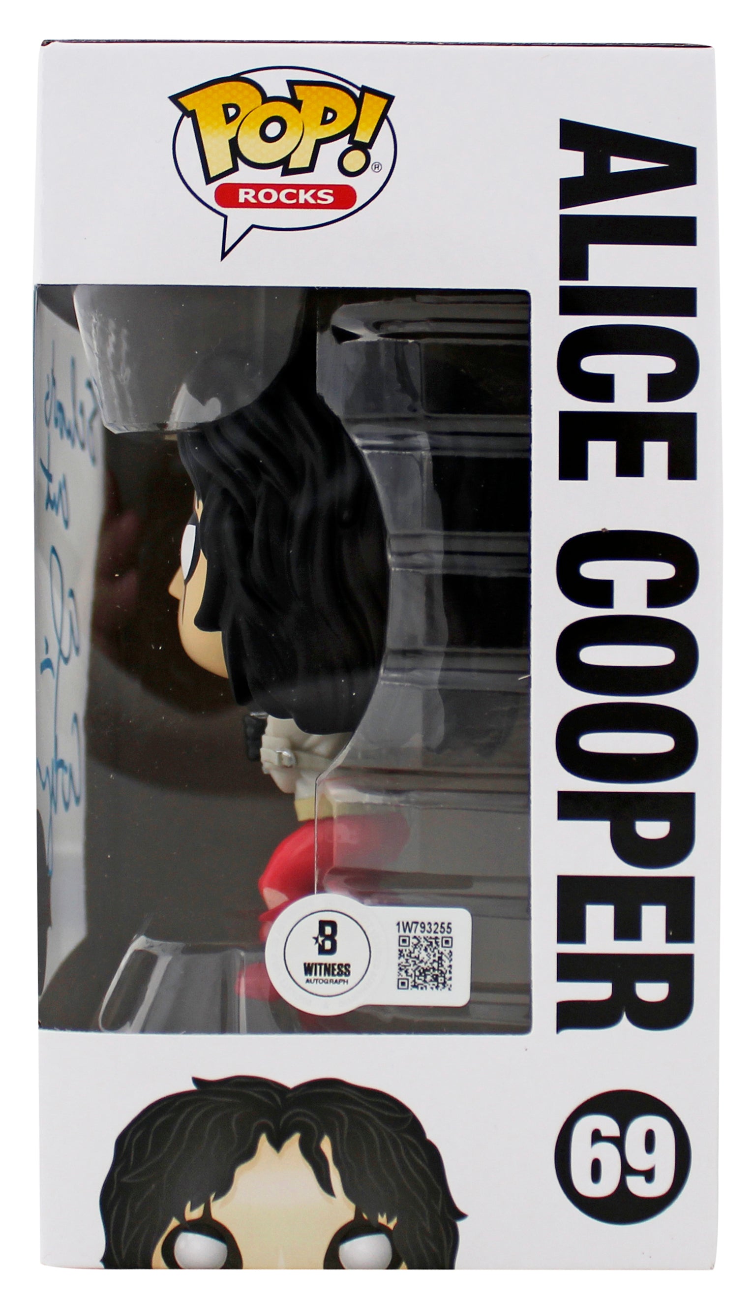 Alice Cooper "Schools Out" Signed Funko Pop Vinyl Figure #69 w/ Blue Sig BAS Wit