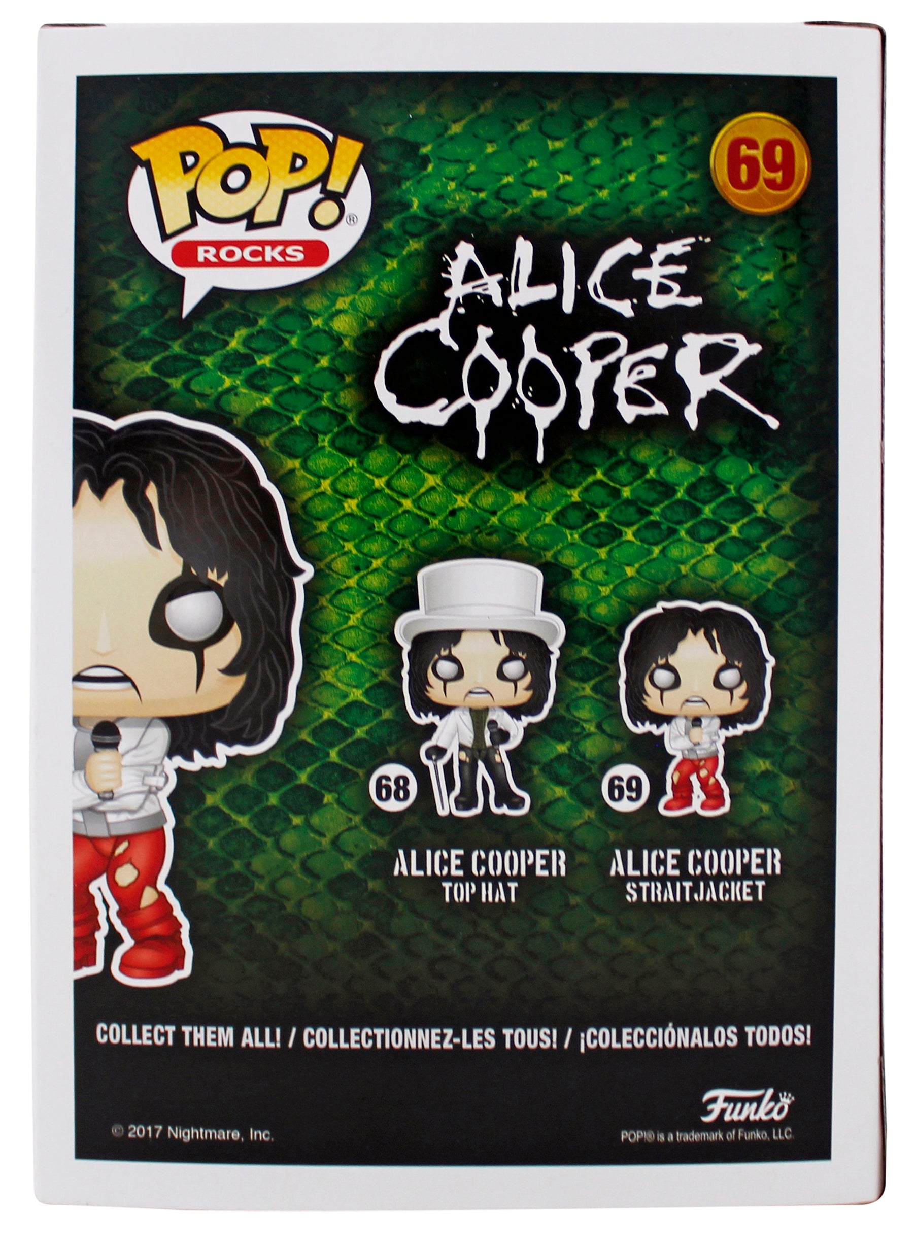 Alice Cooper "Schools Out" Signed Funko Pop Vinyl Figure #69 w/ Blue Sig BAS Wit