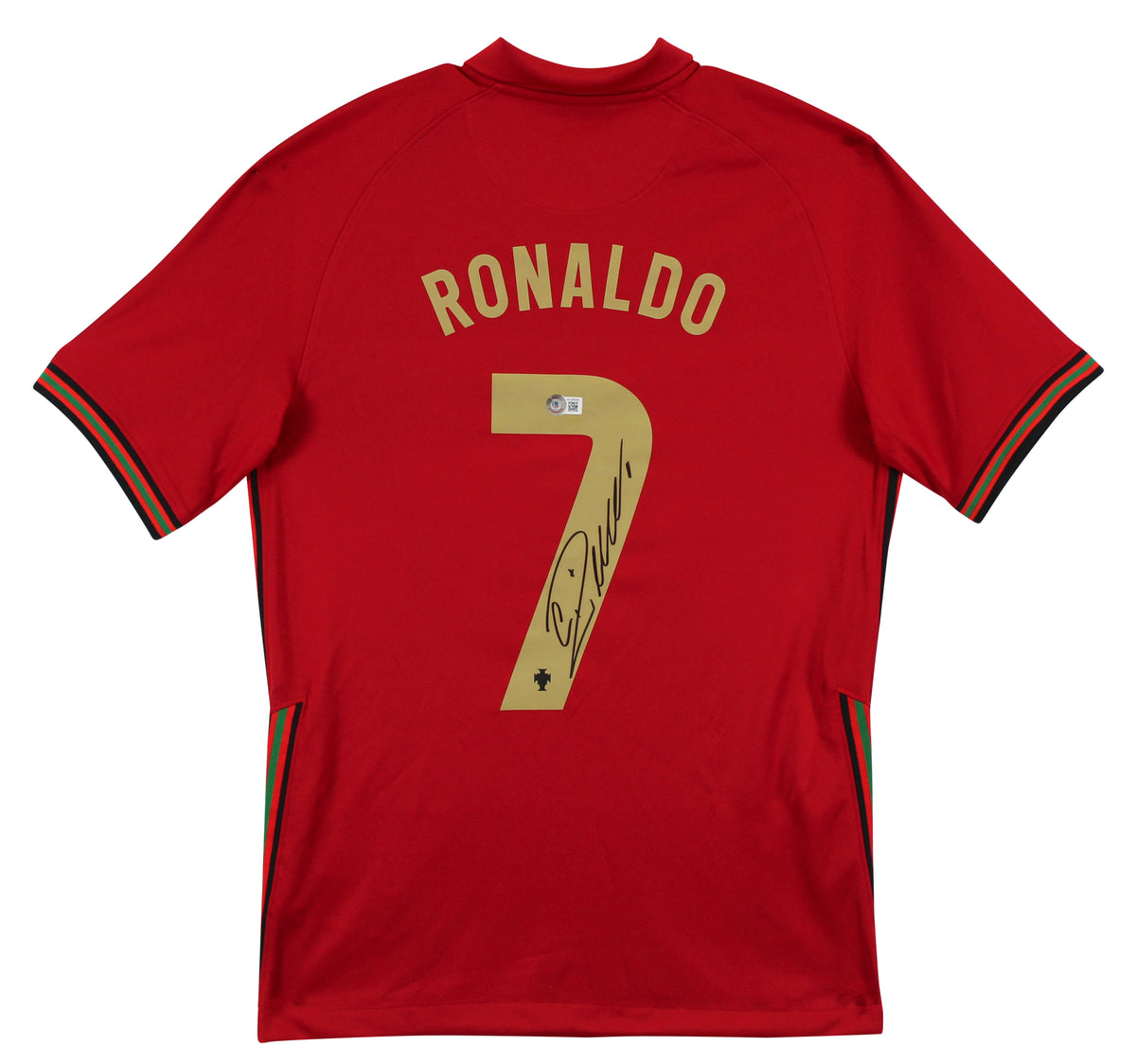 Portugal Cristiano Ronaldo Authentic Signed Red Nike Jersey Autographed BAS LOA