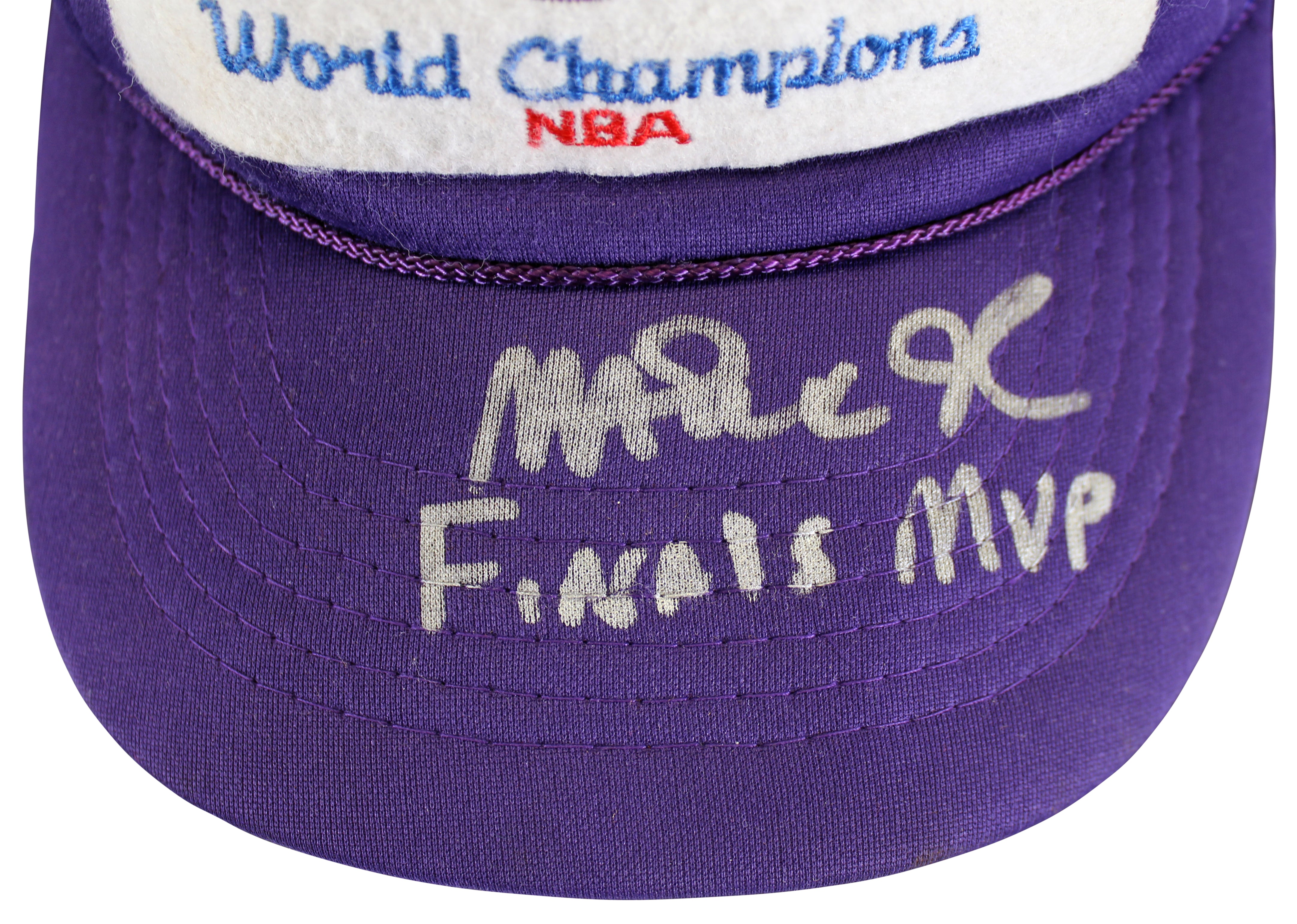 Lakers Magic Johnson "Finals MVP" Signed 1987 Vintage Trucker Hat BAS #MJ19891
