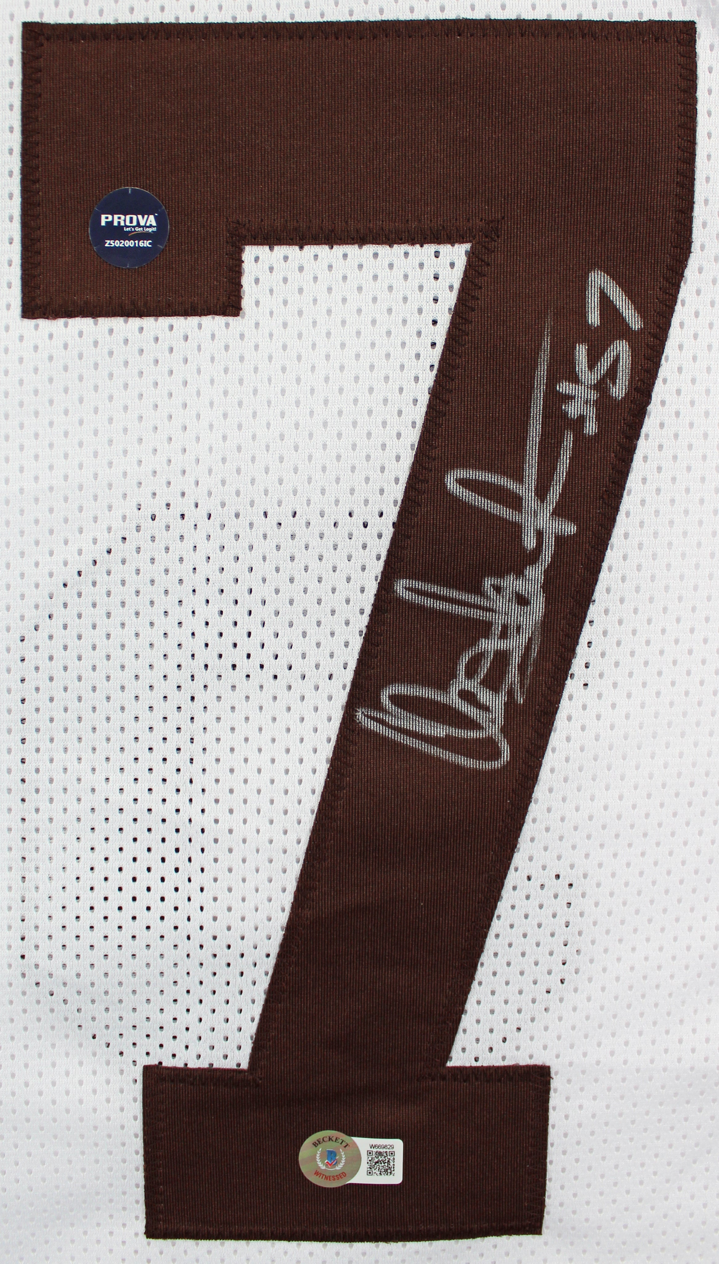 Clay Matthews Jr. Authentic Signed White Pro Style Jersey BAS Witnessed