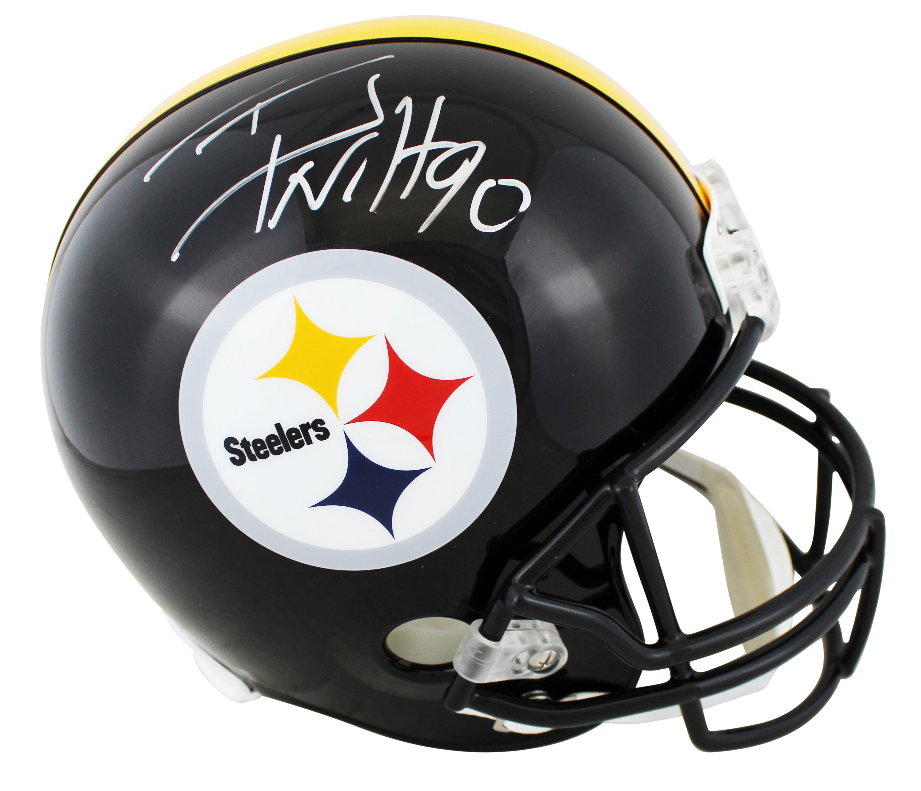 Steelers T.J. Watt Authentic Signed Full Size Rep Helmet Autographed BAS Witness