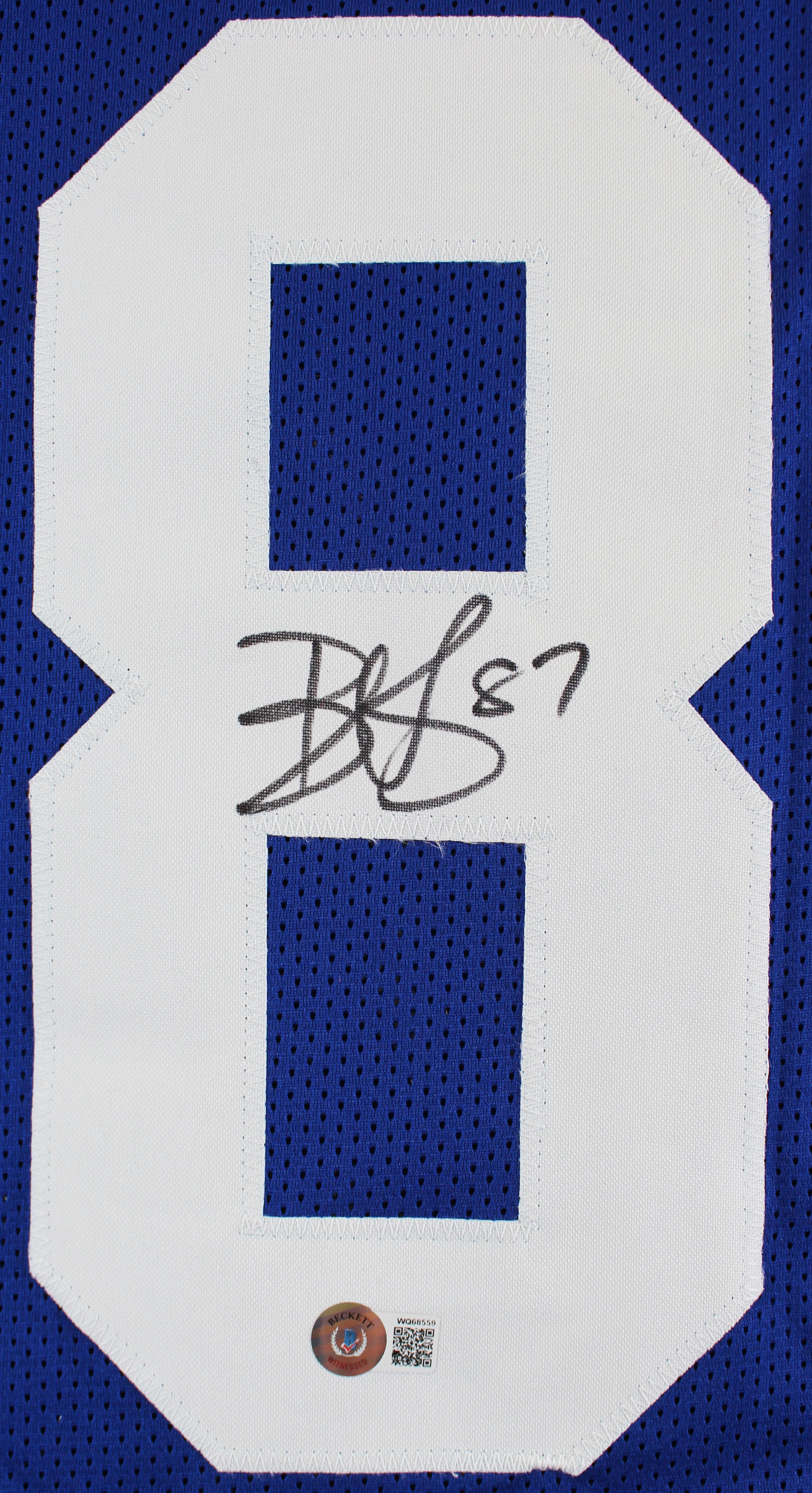 Reggie Wayne Authentic Signed Blue Pro Style Jersey Autographed BAS Witnessed