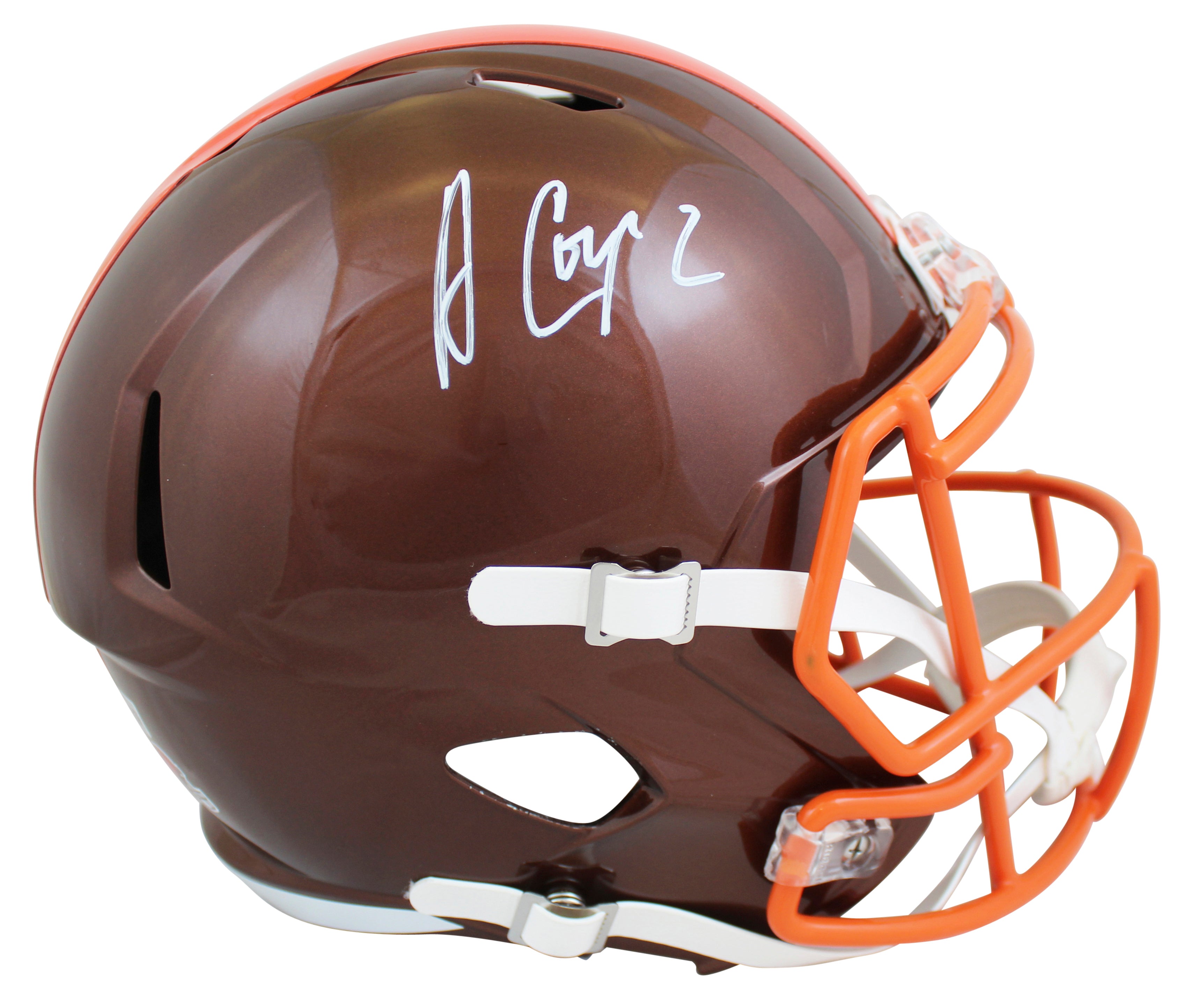 Browns Amari Cooper Authentic Signed Flash Full Size Speed Rep Helmet BAS Wit