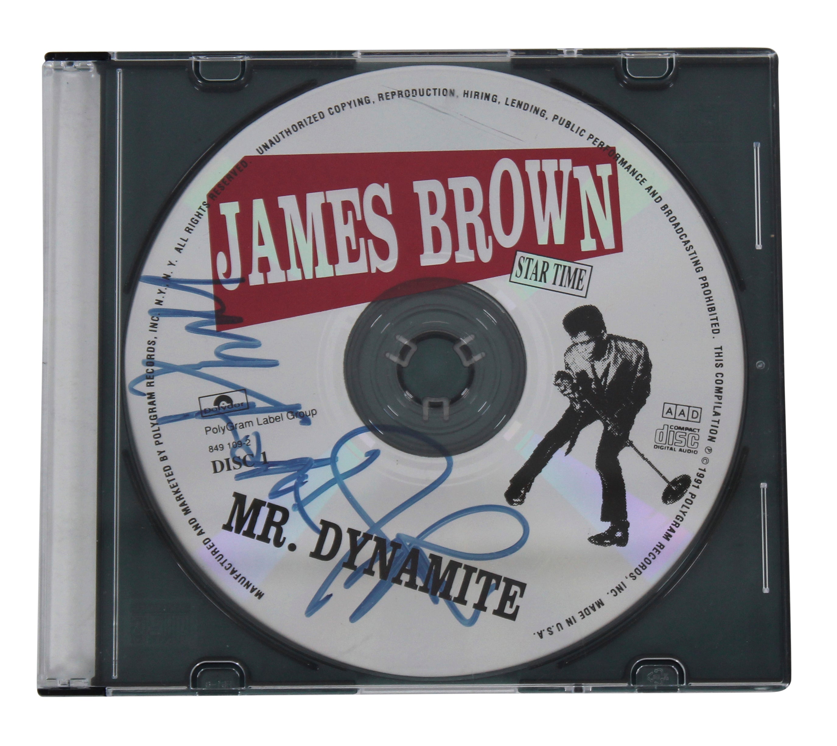 James Brown Authentic Signed Star Time Mr. Dynamite CD Autographed BAS #BL96175