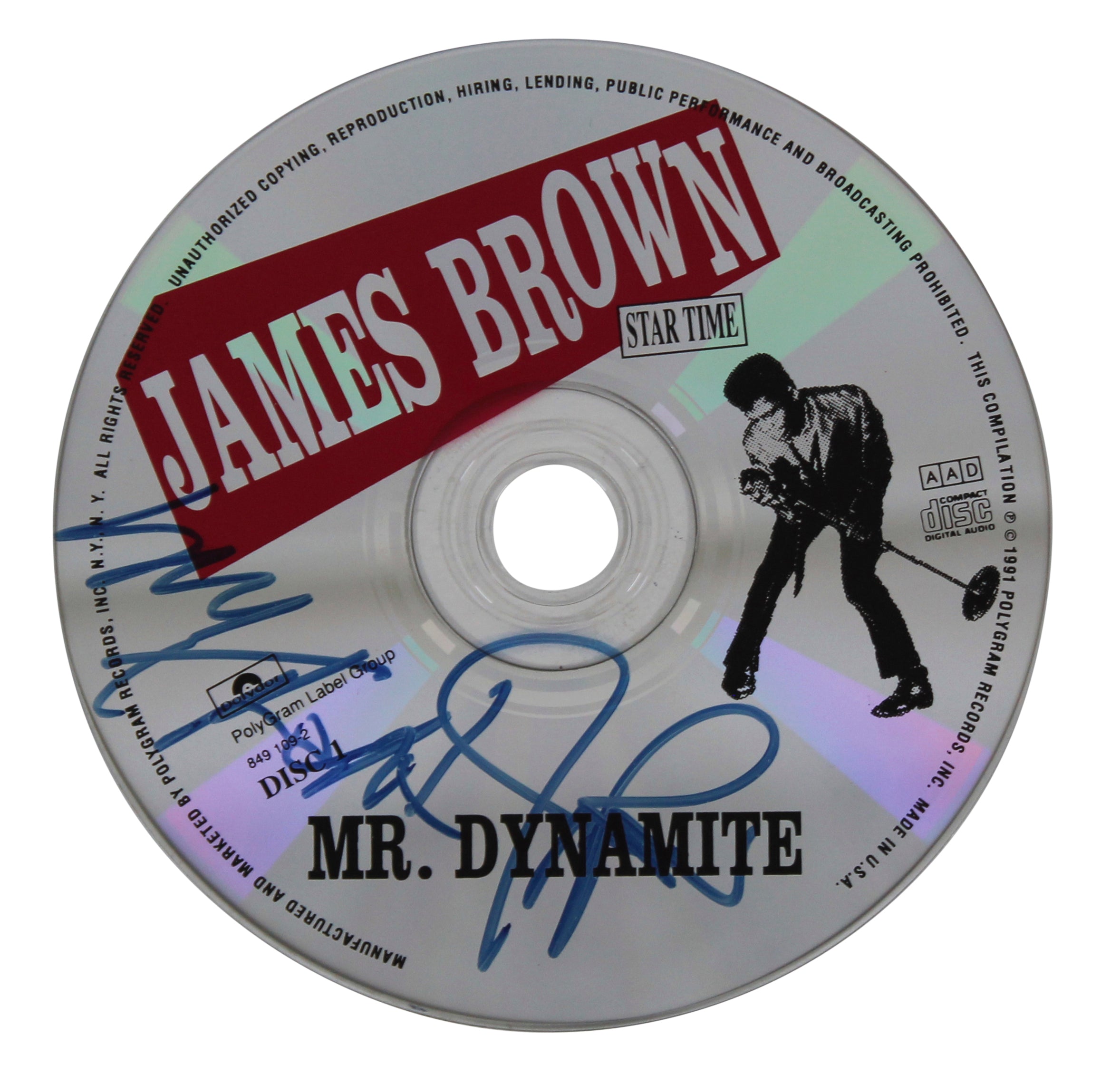 James Brown Authentic Signed Star Time Mr. Dynamite CD Autographed BAS #BL96175