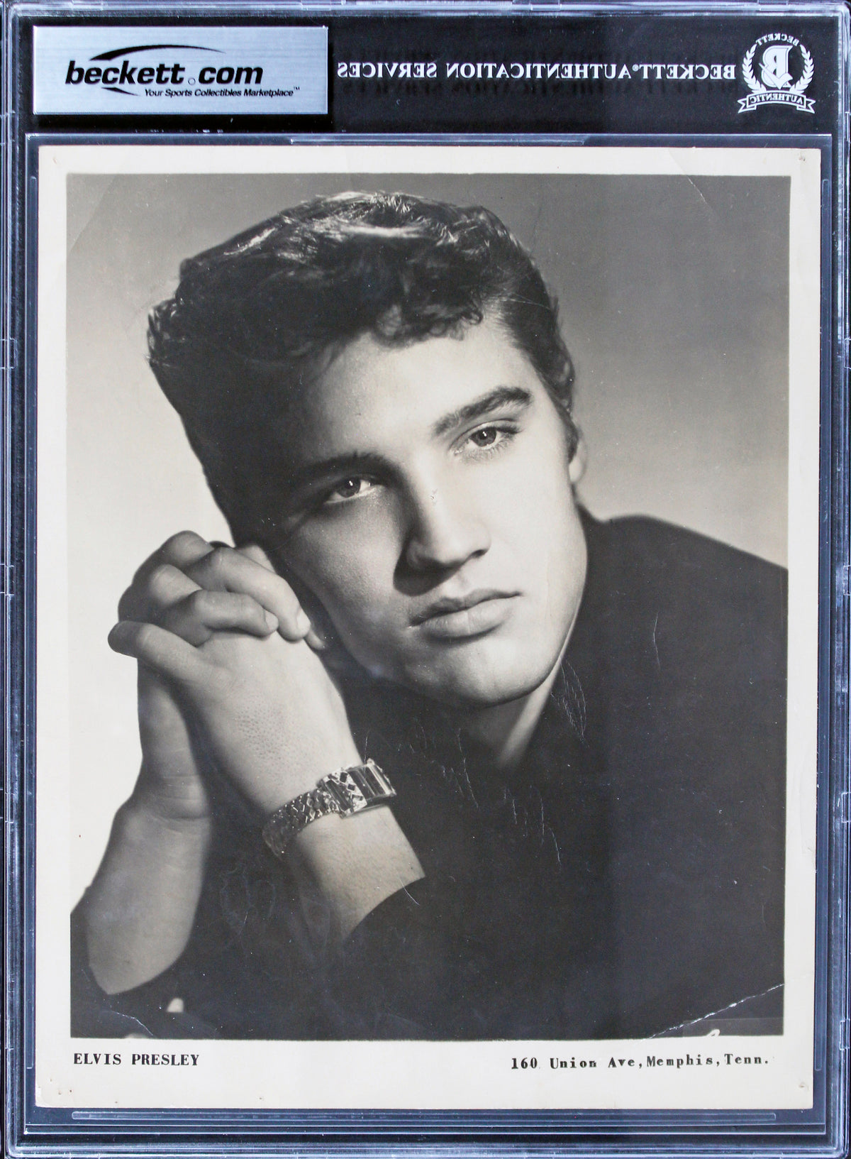 Elvis Presley Love Ya Authentic Signed 8x10 Photo Autographed BAS Slabbed