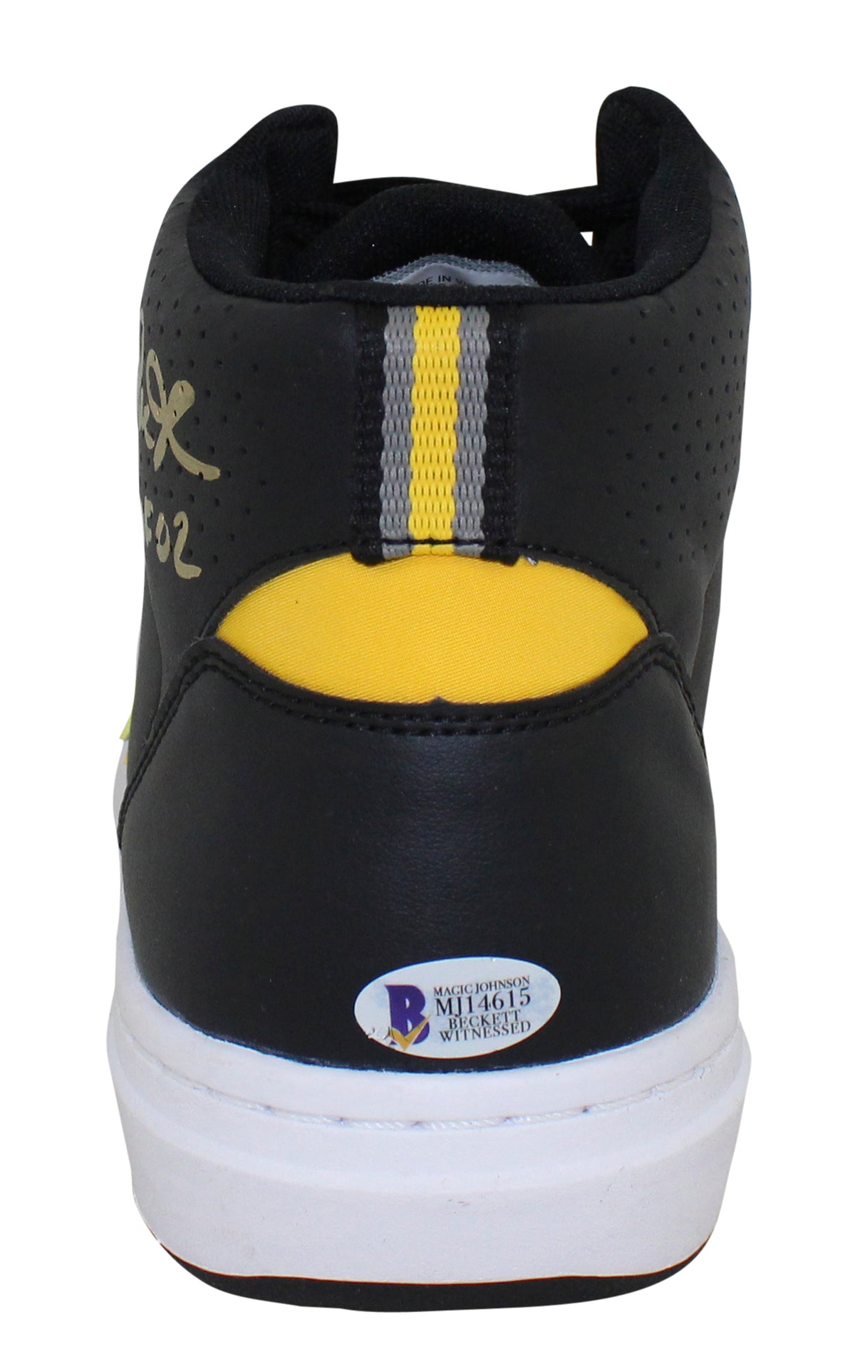 Lakers Magic Johnson "HOF 02" Signed Converse Weapon Left Shoe BAS #MJ14615