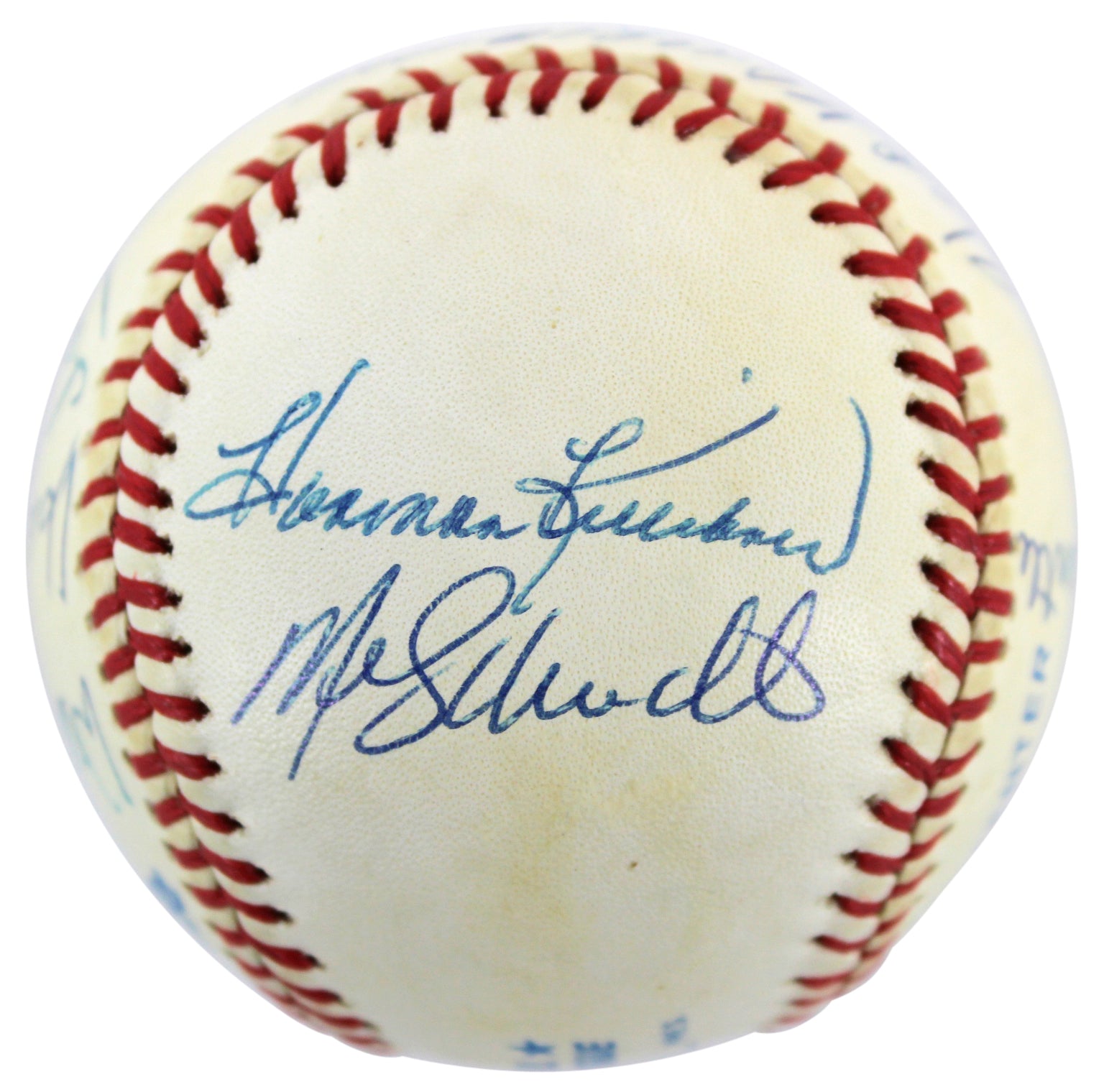 500 Home Run Club (11) Mantle, Williams, Aaron Signed Oal Baseball BAS #Z71356