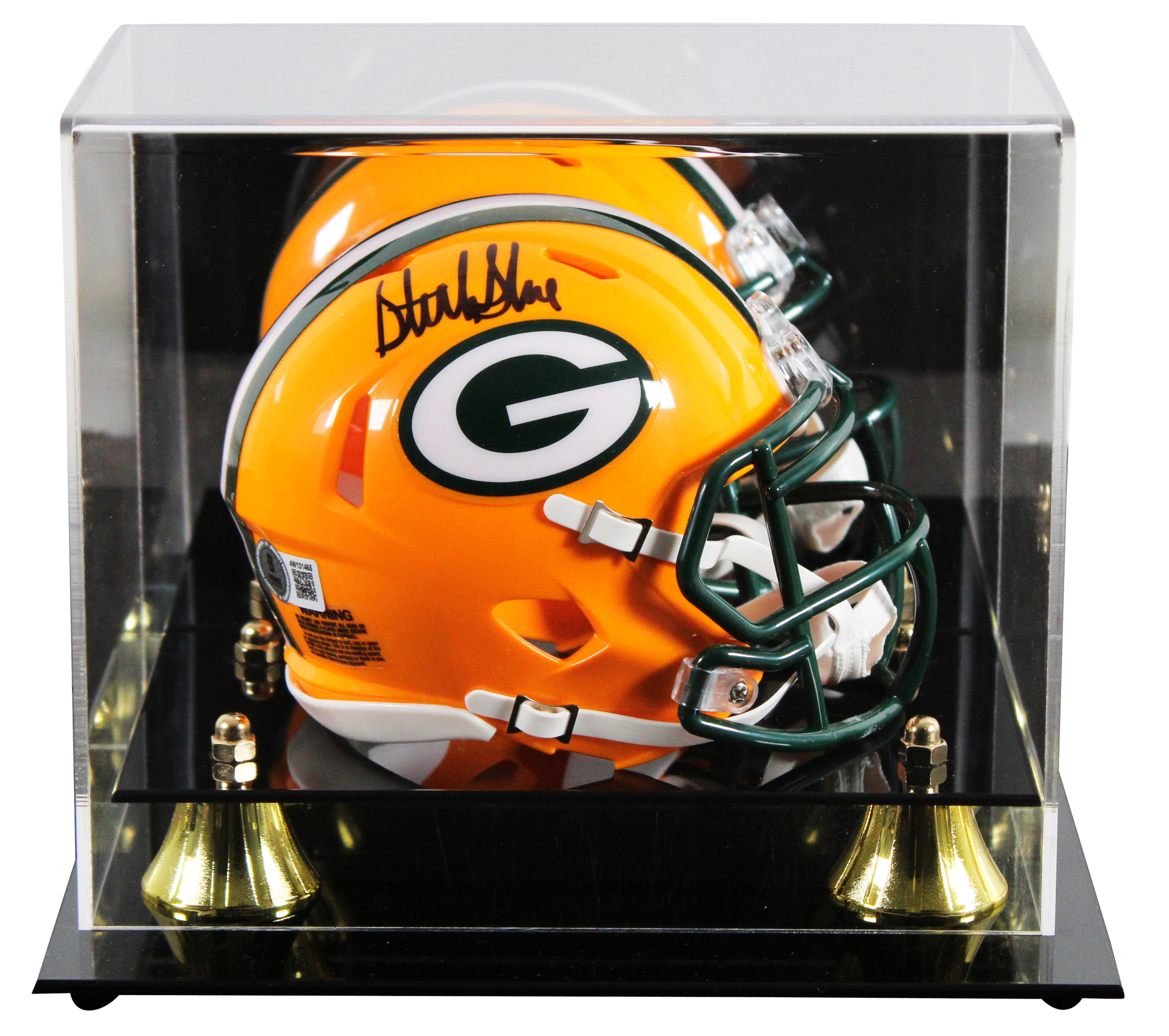 Packers Sterling Sharpe Authentic Signed Speed Mini Helmet W/ Case BAS Witnessed
