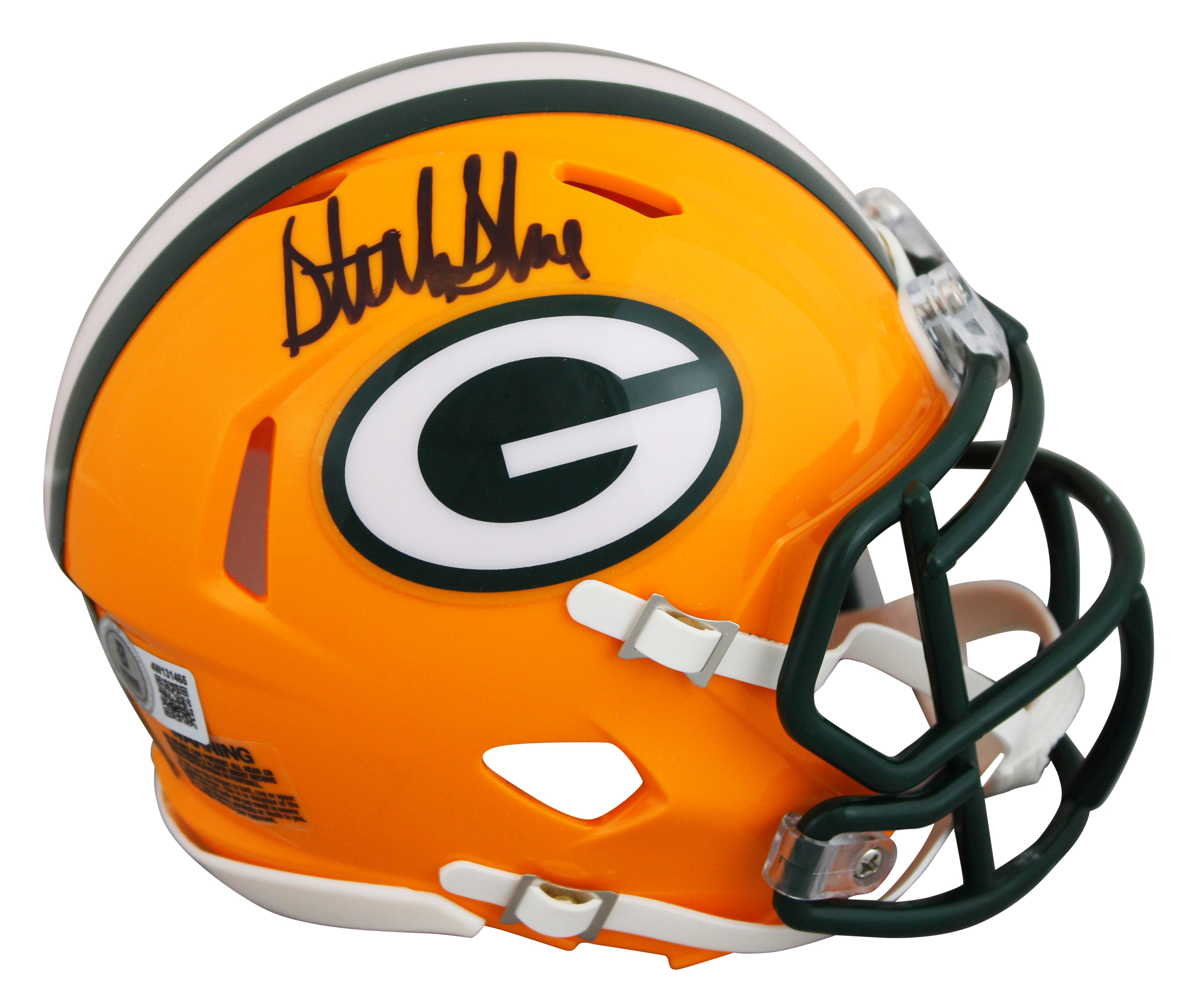 Packers Sterling Sharpe Authentic Signed Speed Mini Helmet BAS Witnessed