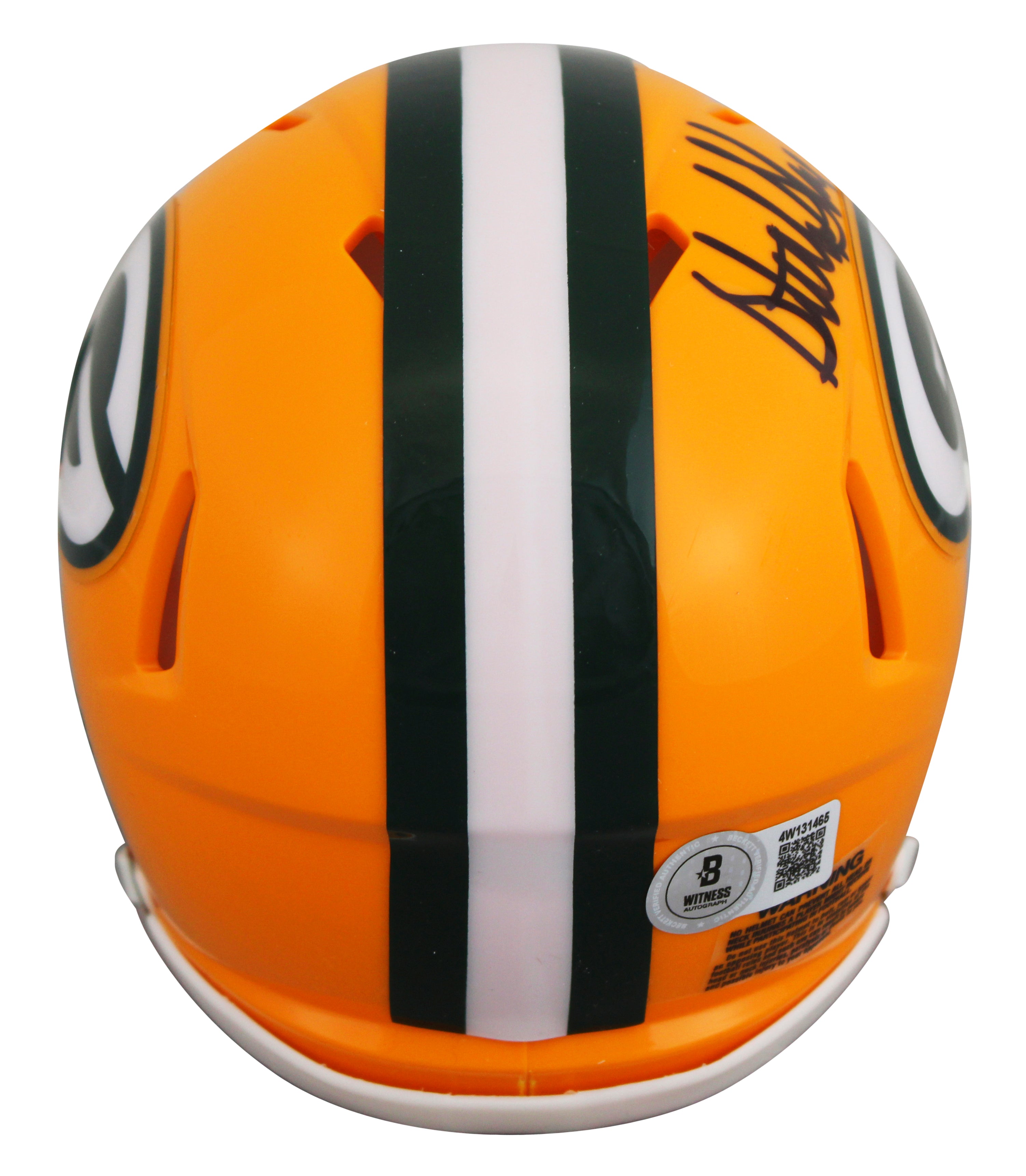 Packers Sterling Sharpe Authentic Signed Speed Mini Helmet BAS Witnessed