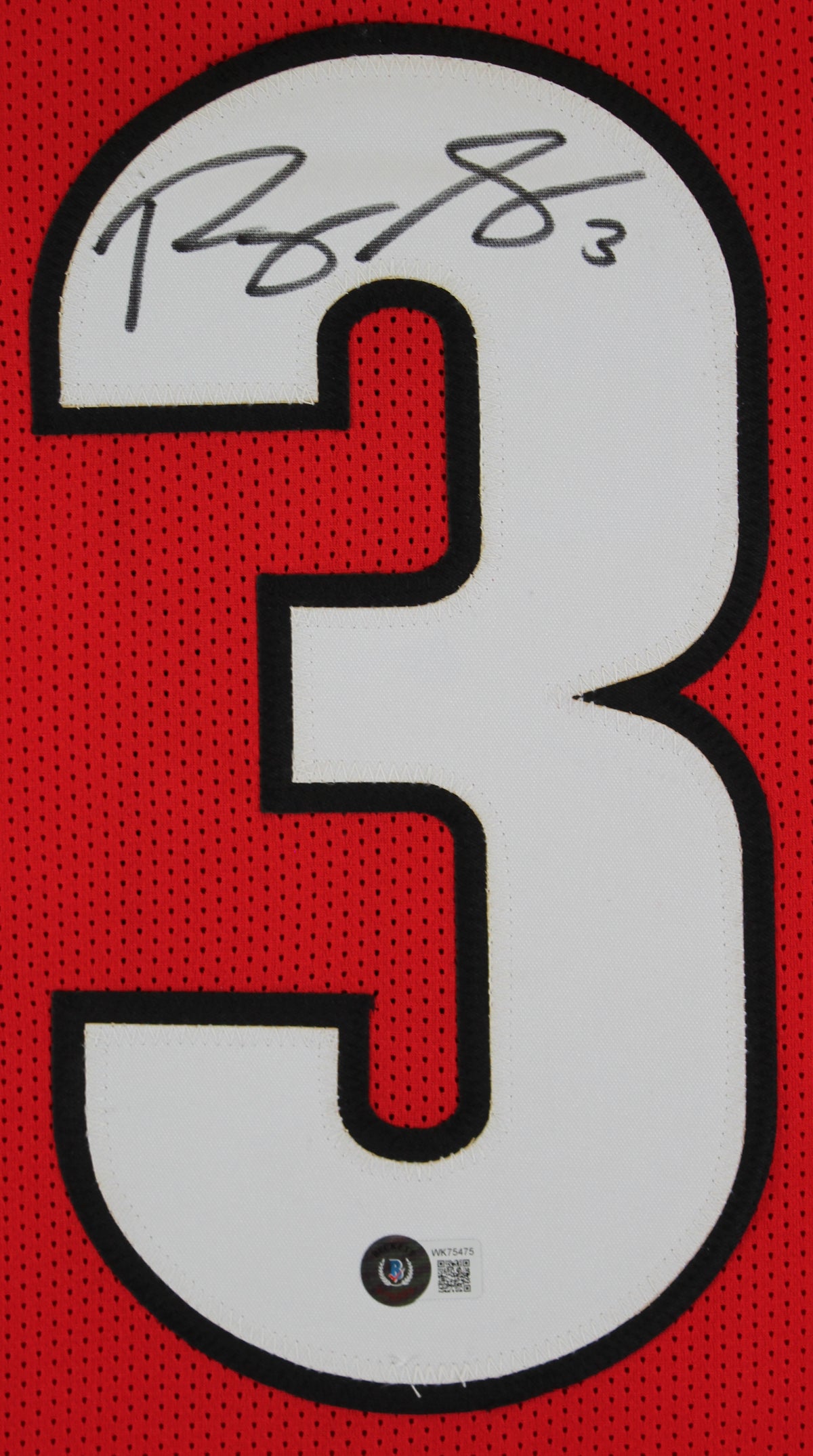Georgia Roquan Smith Authentic Signed Red Jersey Autographed BAS Witnessed