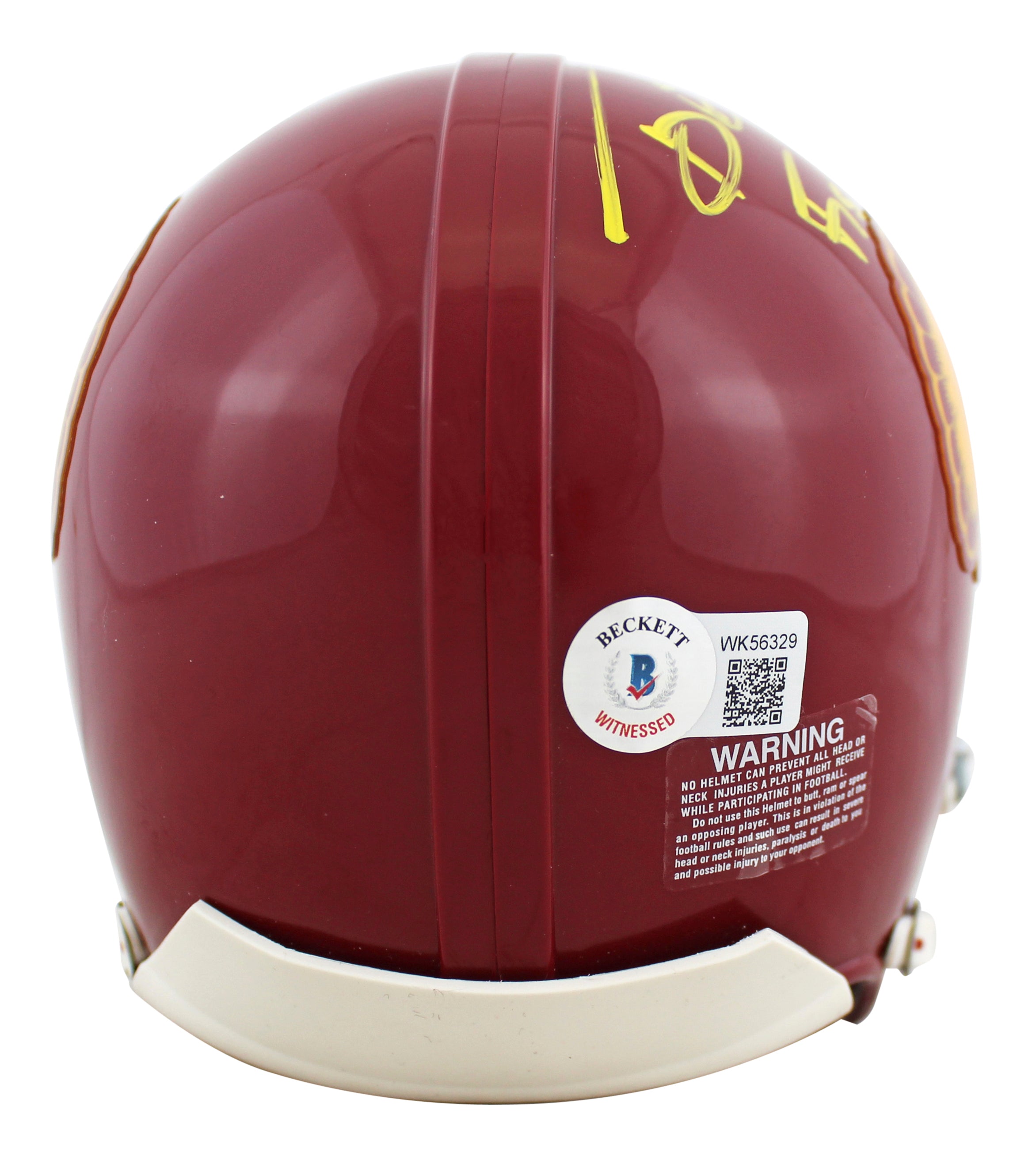 USC Tony Boselli "Fight On!" Signed Rep Mini Helmet Autographed BAS Witnessed