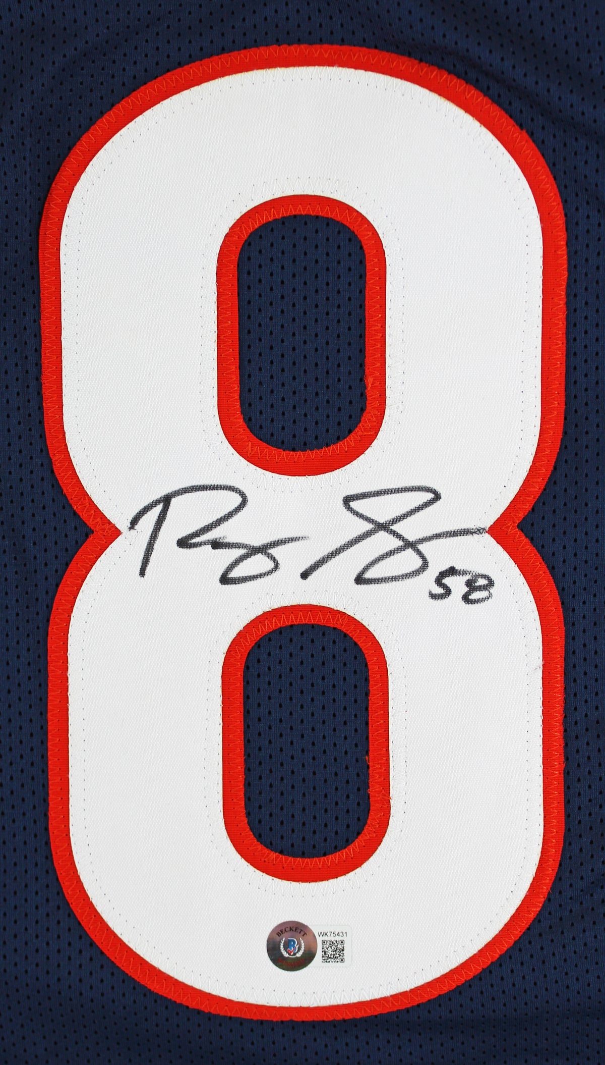 Roquan Smith Authentic Signed Navy Blue Pro Style Jersey Autographed BAS Wit